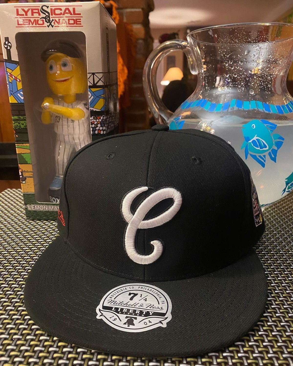 image of Lyrical Lemonade X White Sox Fitted By Mitchell & Ness in Black, Men's