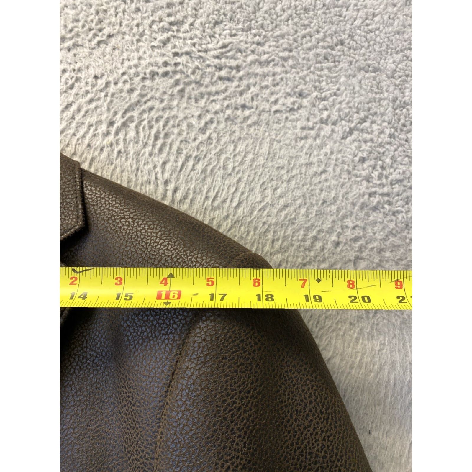 CHOCOOLATE VINTAGE Giorgio Cosani Blazer Men 2 Button Faux Leather Chocolate 42R Regular Fit Size 42R - 6 Thumbnail