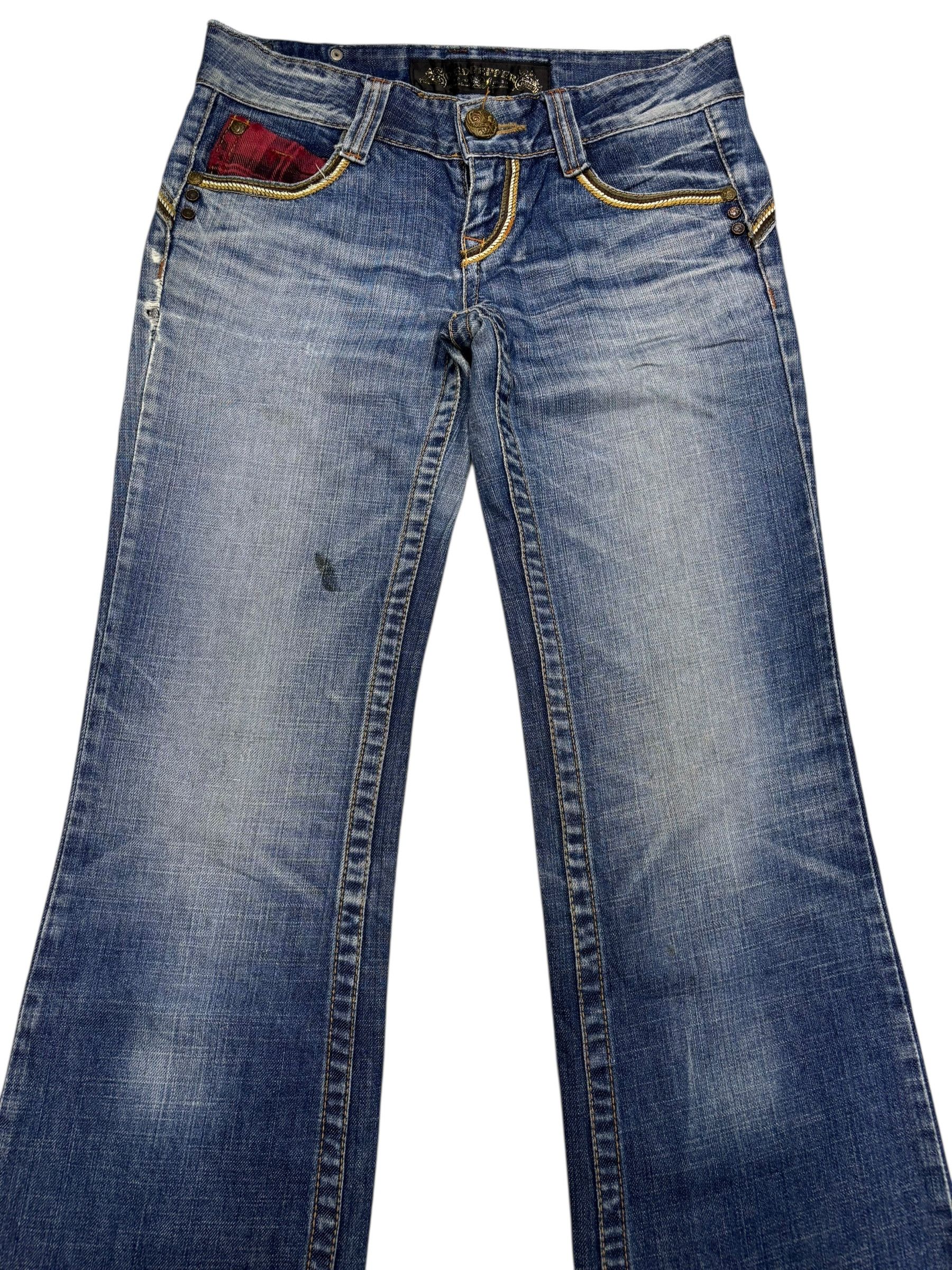 If Six Was Nine 🔥RED PEPPER FLARE JEANS DISTRESS PUNK DENIM JEANS Size US 30 / EU 46 - 7 Thumbnail