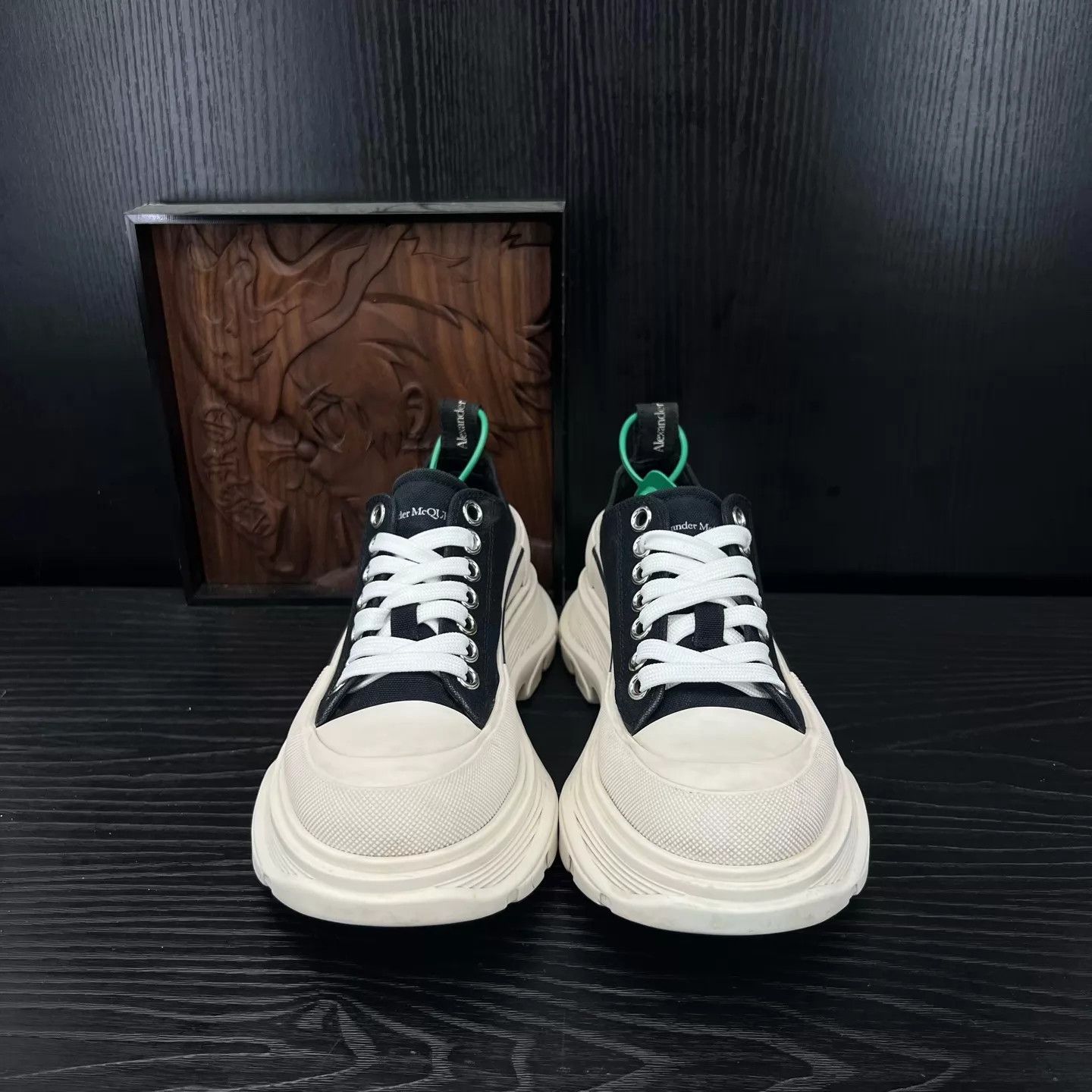 Alexander McQueen Alexander McQueen Black White Martin Boots 37.5 Size US 7 / IT 37 - 5 Thumbnail