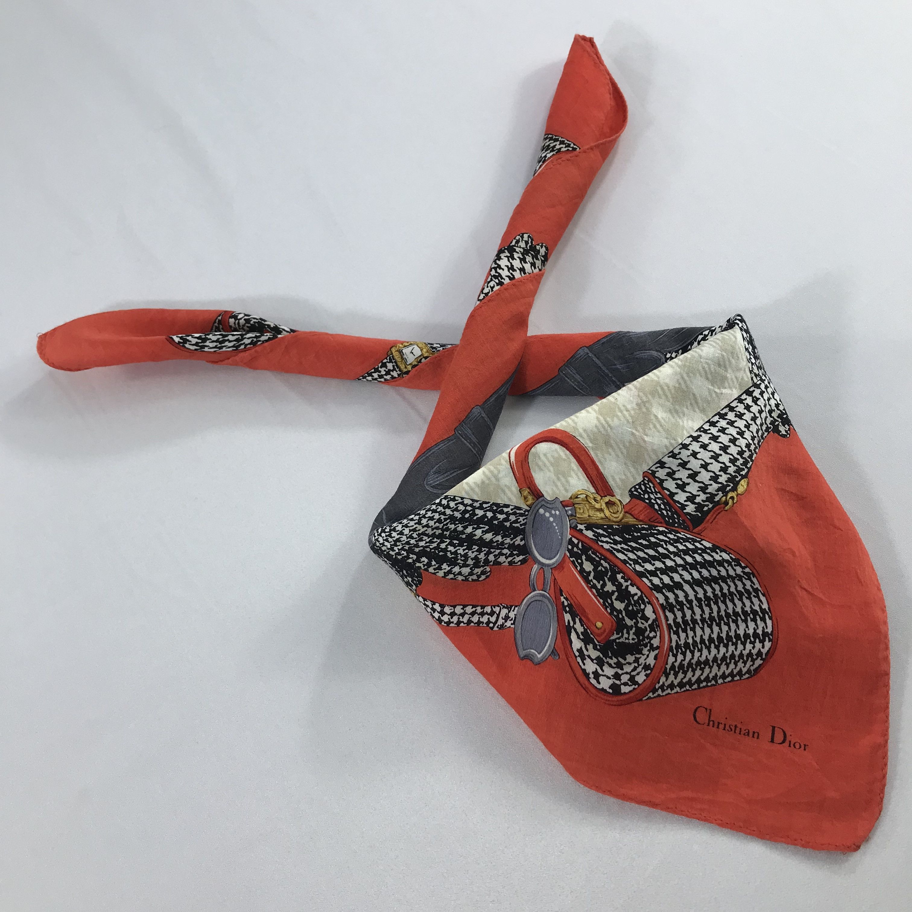 Vintage Christian Dior Bandana / Handkerchief / Neckerchief - S2279 Size ONE SIZE - 4 Thumbnail