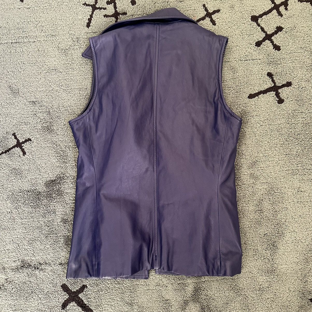 Hedi Slimane Yves Saint Laurent Rive Gauche Fall 1999 Leather Vest Size US M / EU 48-50 / 2 - 2 Preview