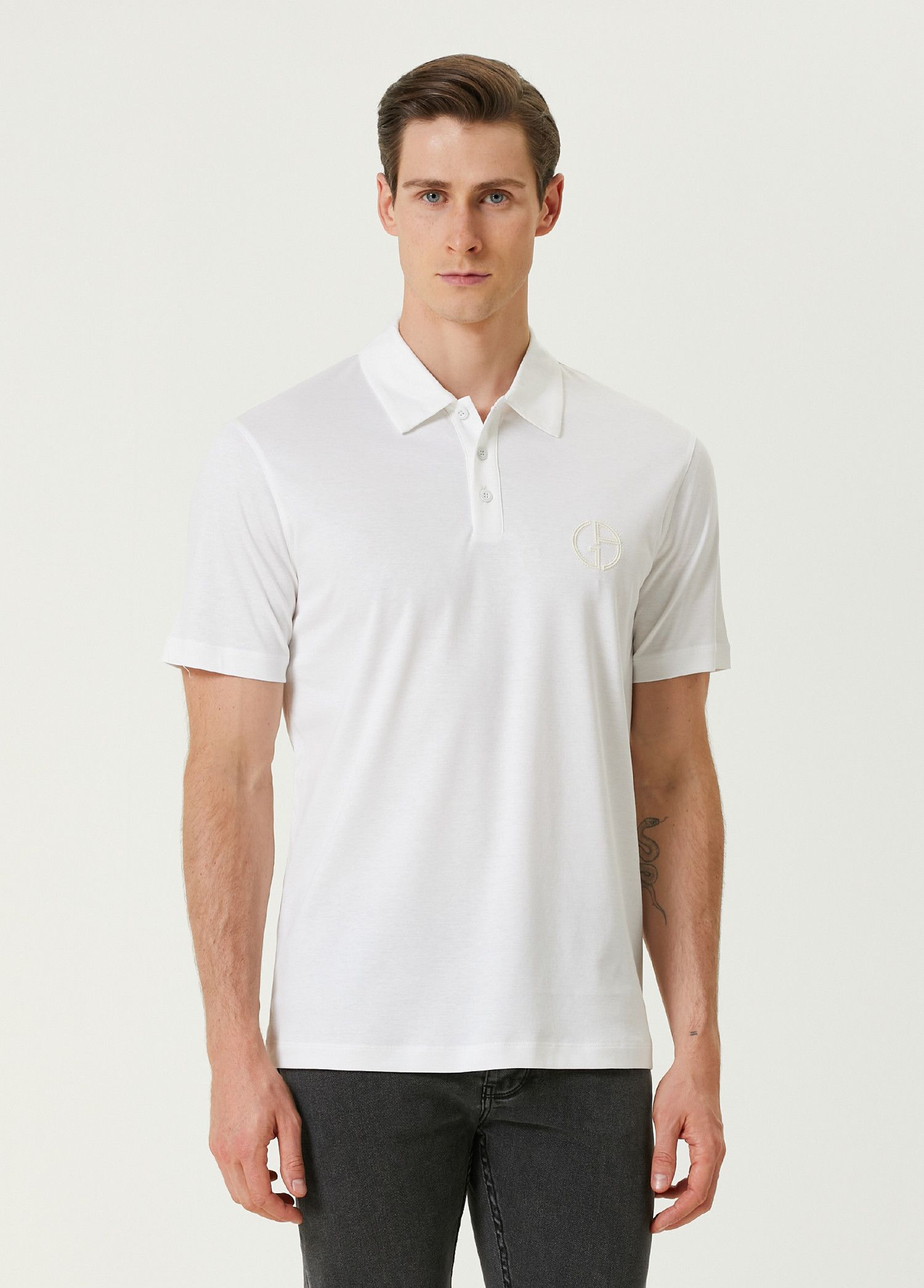 Giorgio Armani GIORGIO ARMANI mainline white chest logo polo shirt Size US XXL / EU 58 / 5 - 1 Thumbnail