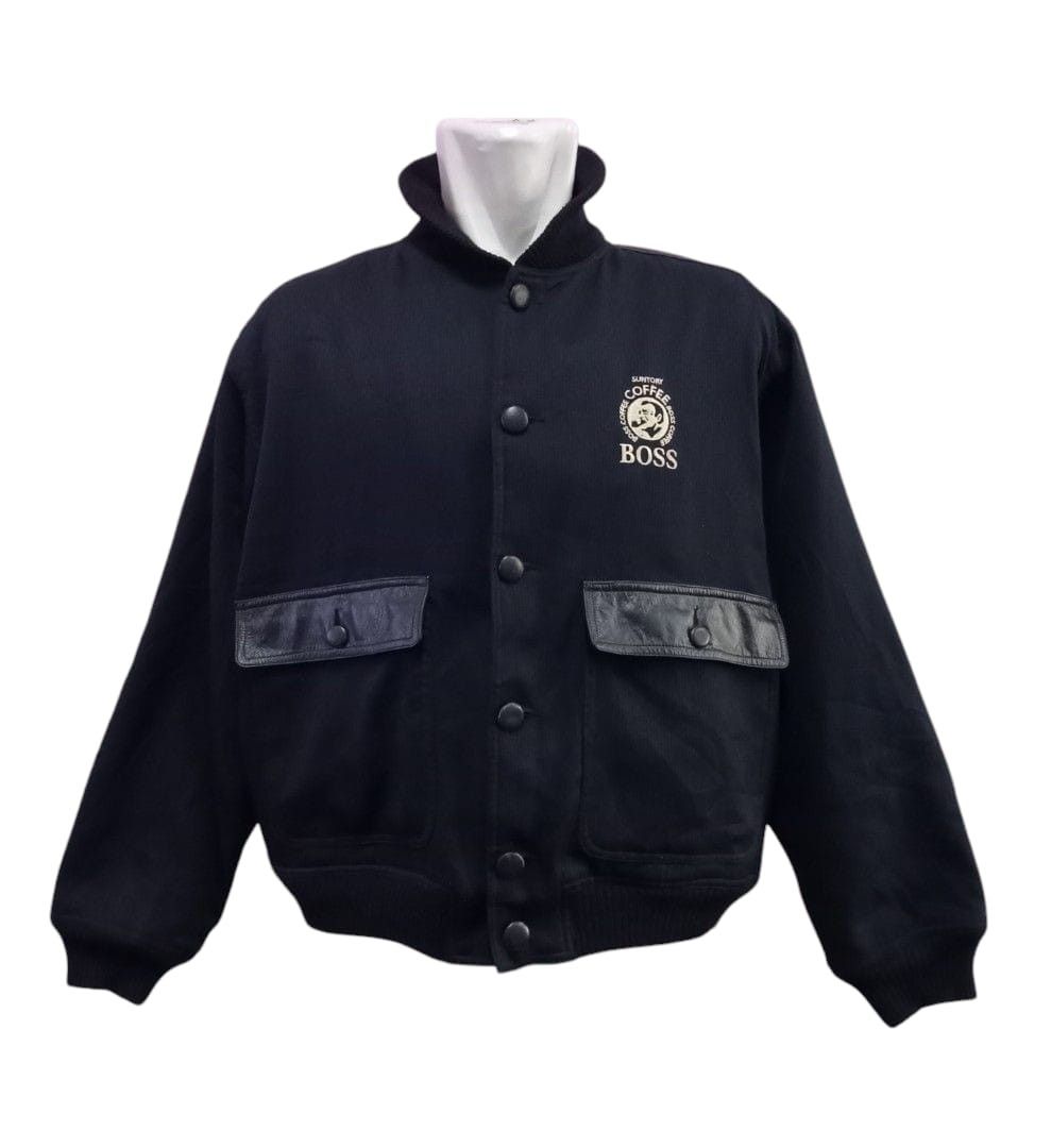 Japanese Brand × Vintage 90s Suntory Boss Coffee Jacket Leather Pad (F401) Size US XL / EU 56 / 4 - 1 Thumbnail