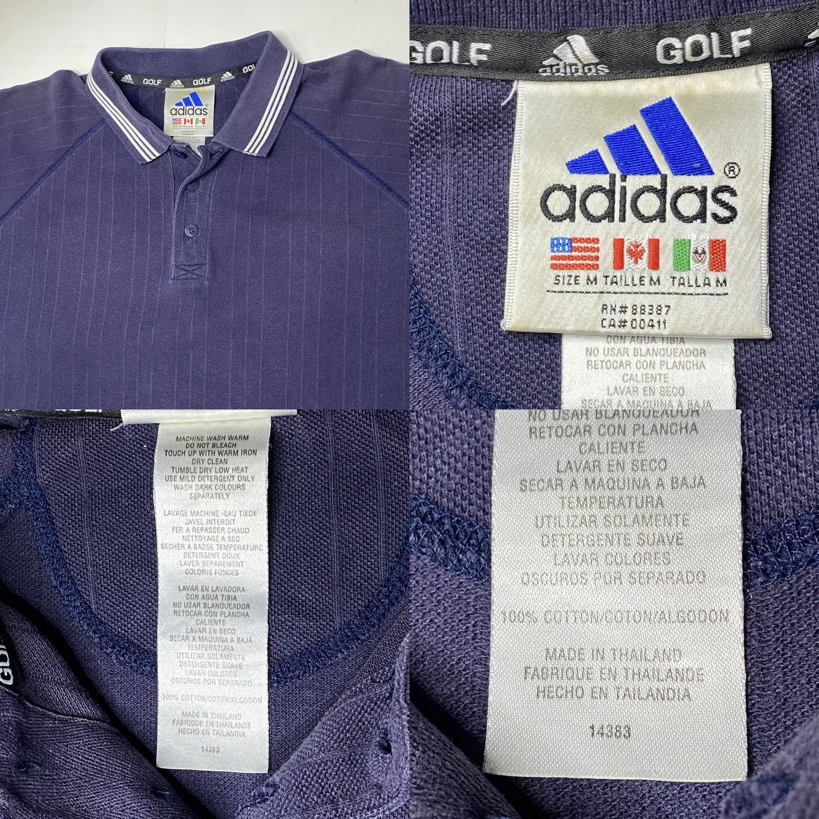 Adidas VINTAGE Adidas Golf Polo Shirt Mens L Blue White Embroidered Logo Size US L / EU 52-54 / 3 - 9 Thumbnail