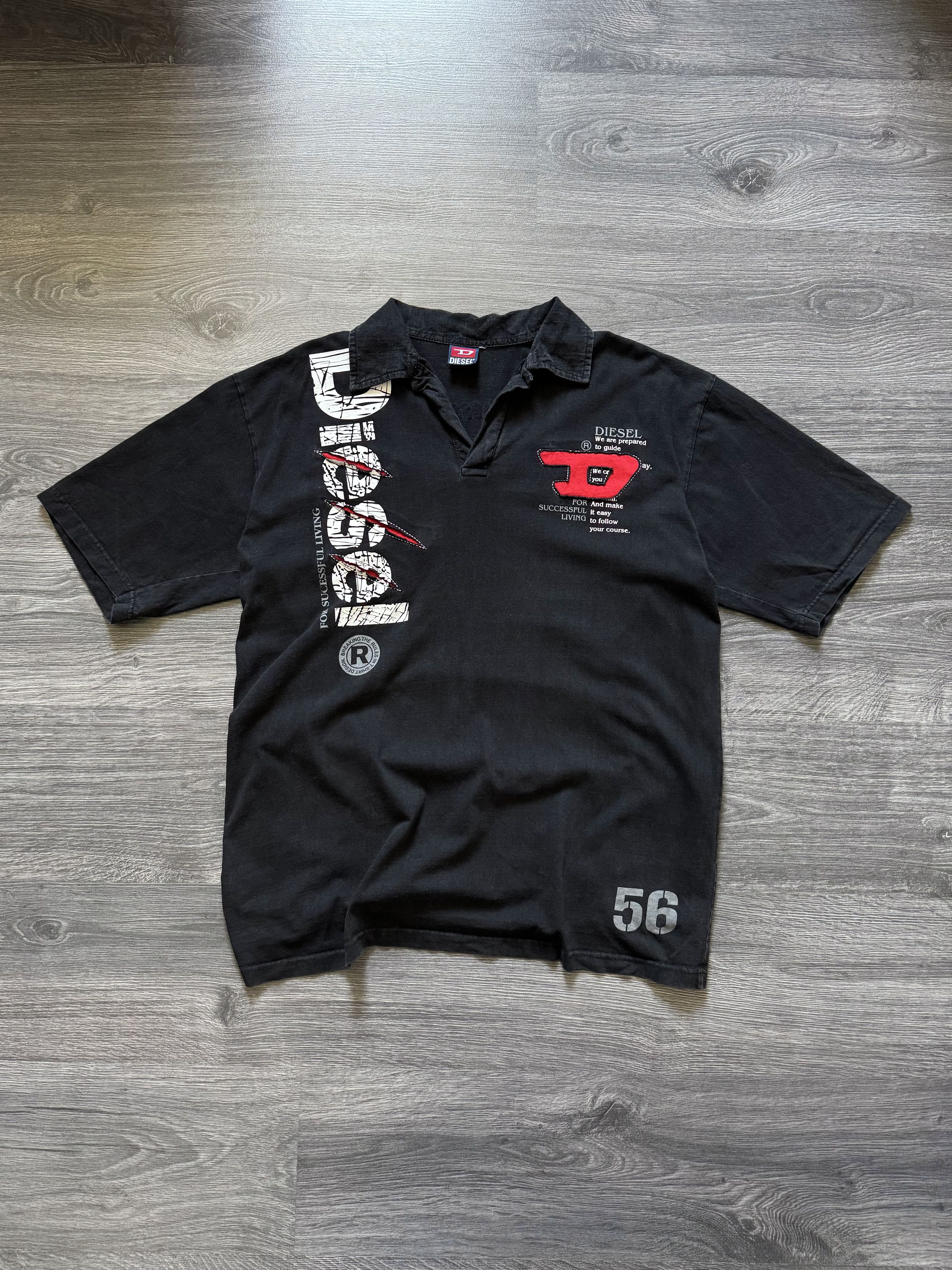 Diesel Vintage Diesel Polo shirt y2k cyber opium washed black Size US XXL / EU 58 / 5 - 1 Thumbnail