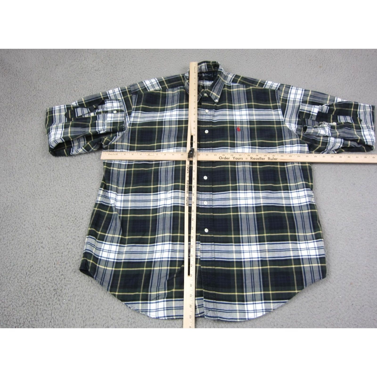 Ralph Lauren VINTAGE Ralph Lauren Shirt Plaid Button-Up Polo Ralph Lauren Mens Large Green 90s Preppy Classic Casual Long Sleeve Credit: Size US L / EU 52-54 / 3 - 7 Thumbnail