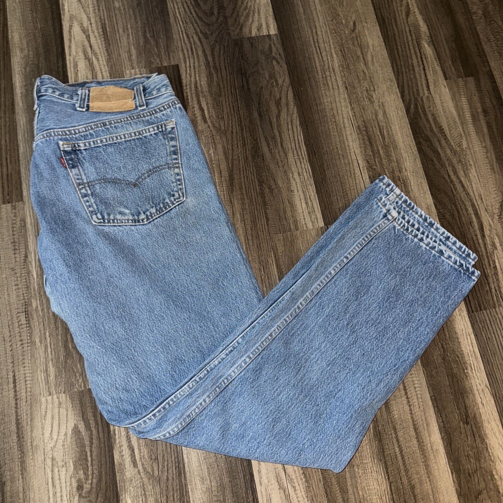 Levi's × Vintage 90s Made In USA Levi’s 501 Denim Light Blue 38x32 Measured Size US 34 / EU 50 - 1 Thumbnail