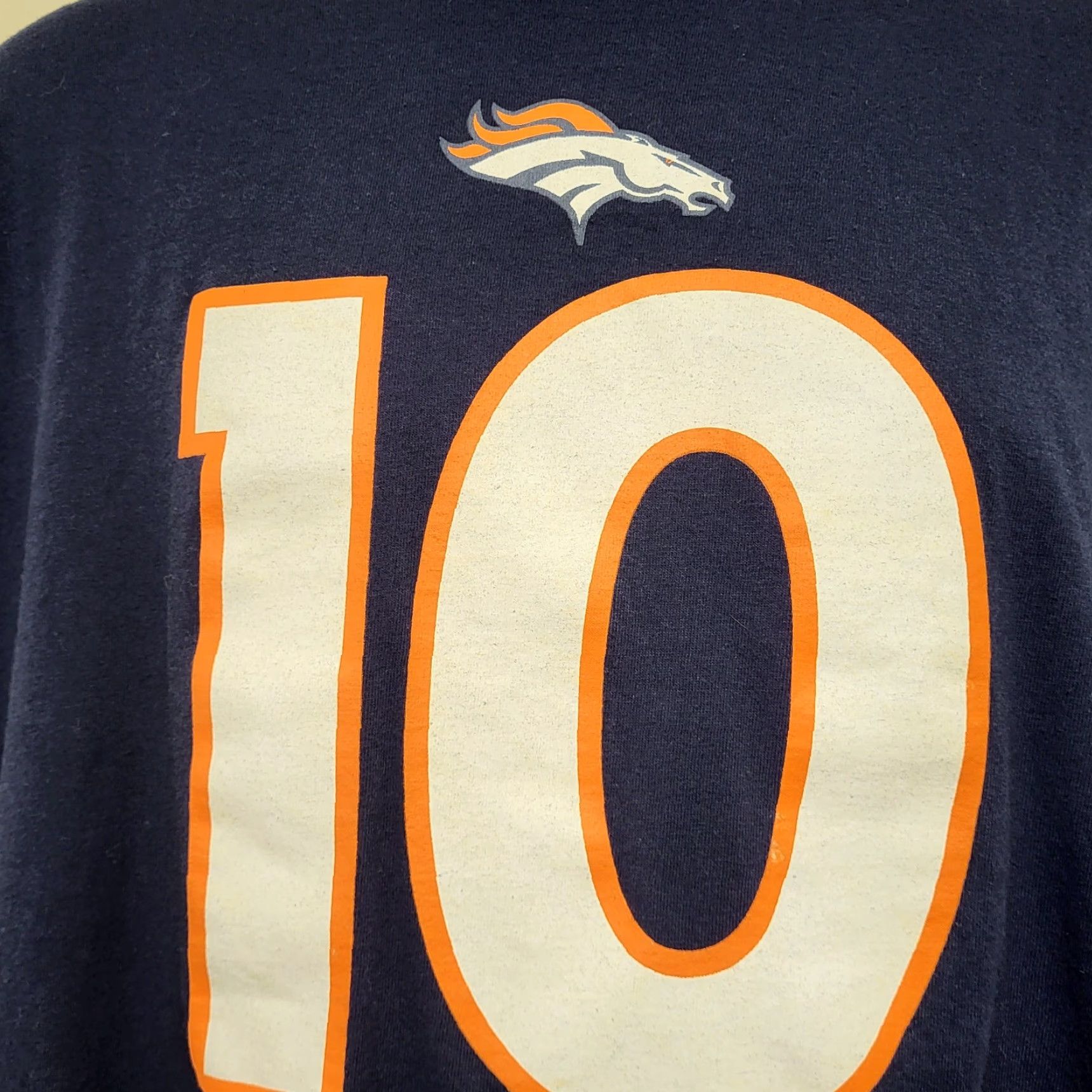 NFL NFL Denver Broncos Shirt Men's XL Jerry Jeudy Blue 100% Cotton Gildan 5000 EUC Size US XXL / EU 58 / 5 - 4 Thumbnail