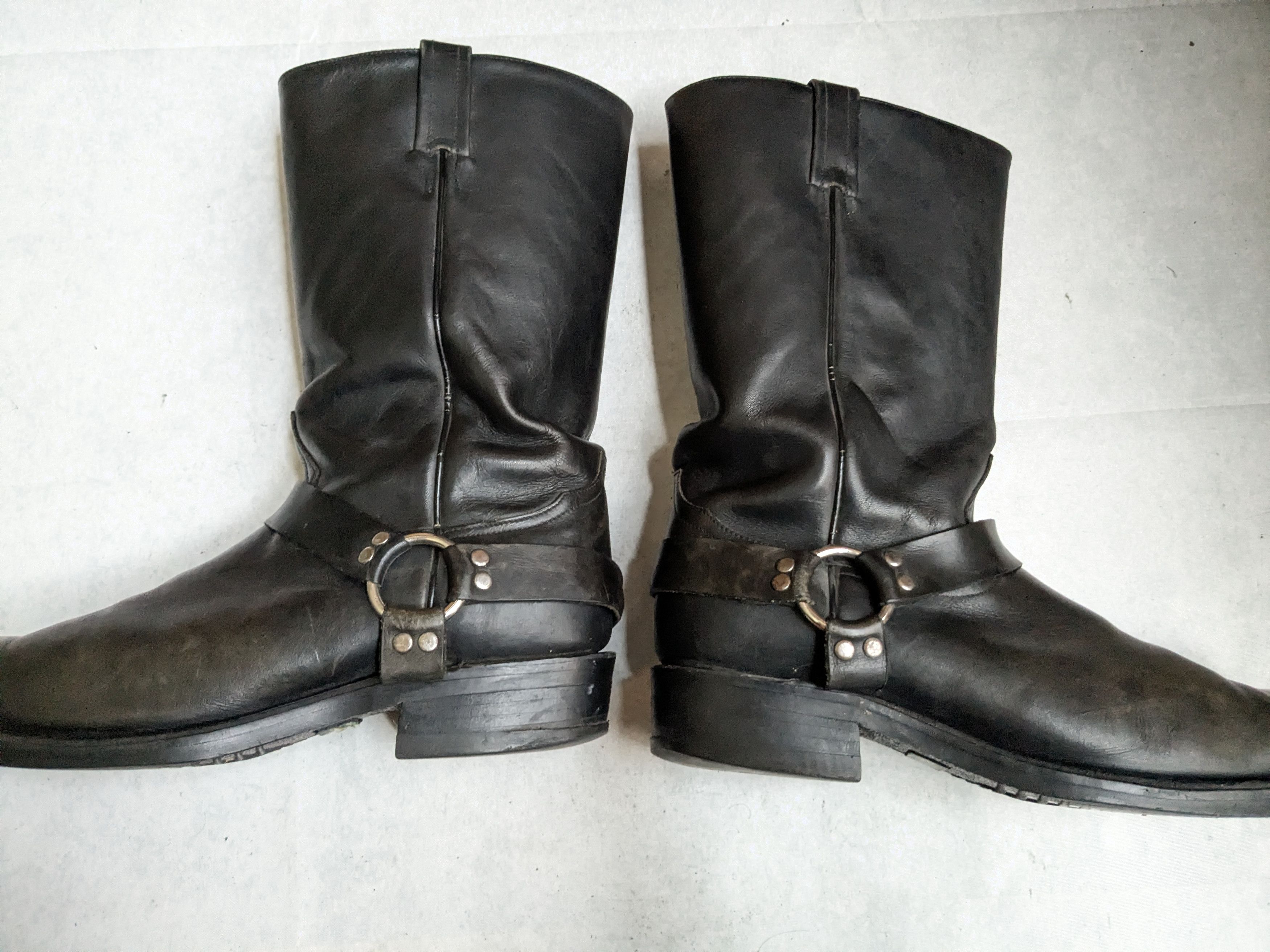 Genuine Leather Tony Lama Harness Boots Black Leather 11.5 Motorcycle Biker Size US 11.5 / EU 44-45 - 12 Thumbnail