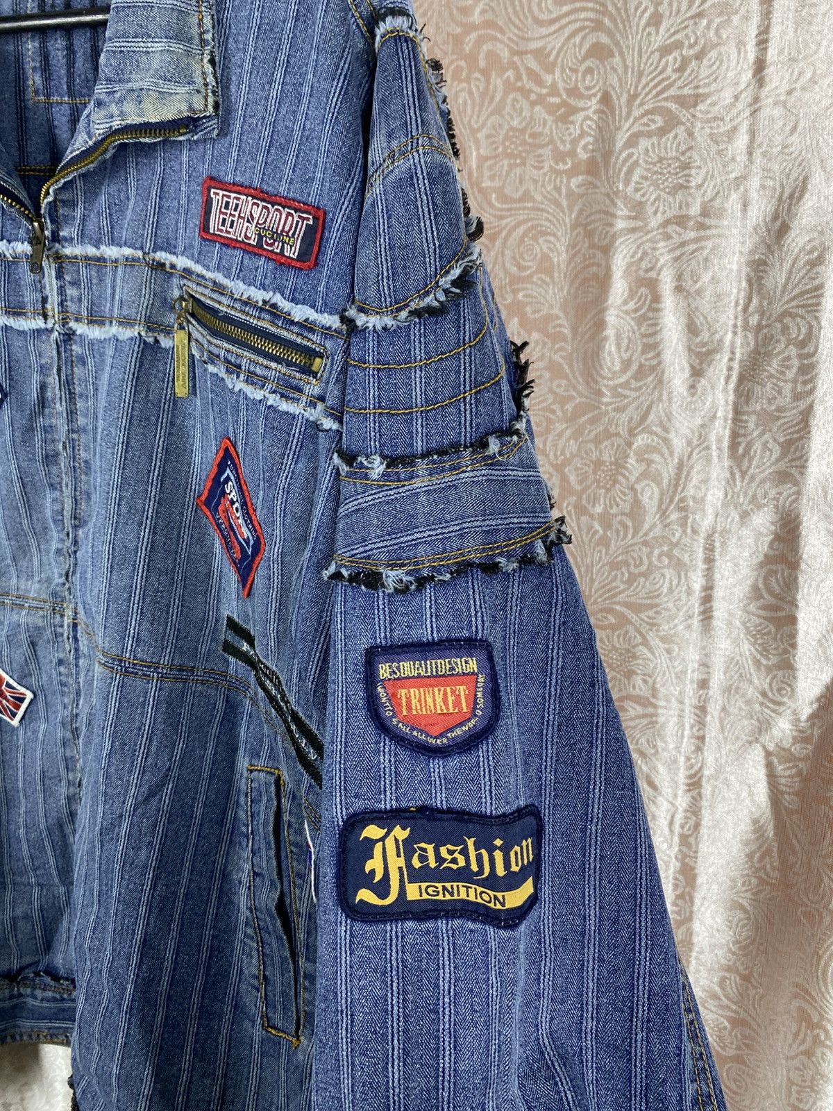 Vintage Vintage Parto Sport Patchwork Denim Jacket Tech Sport Size US XL / EU 56 / 4 - 10 Thumbnail