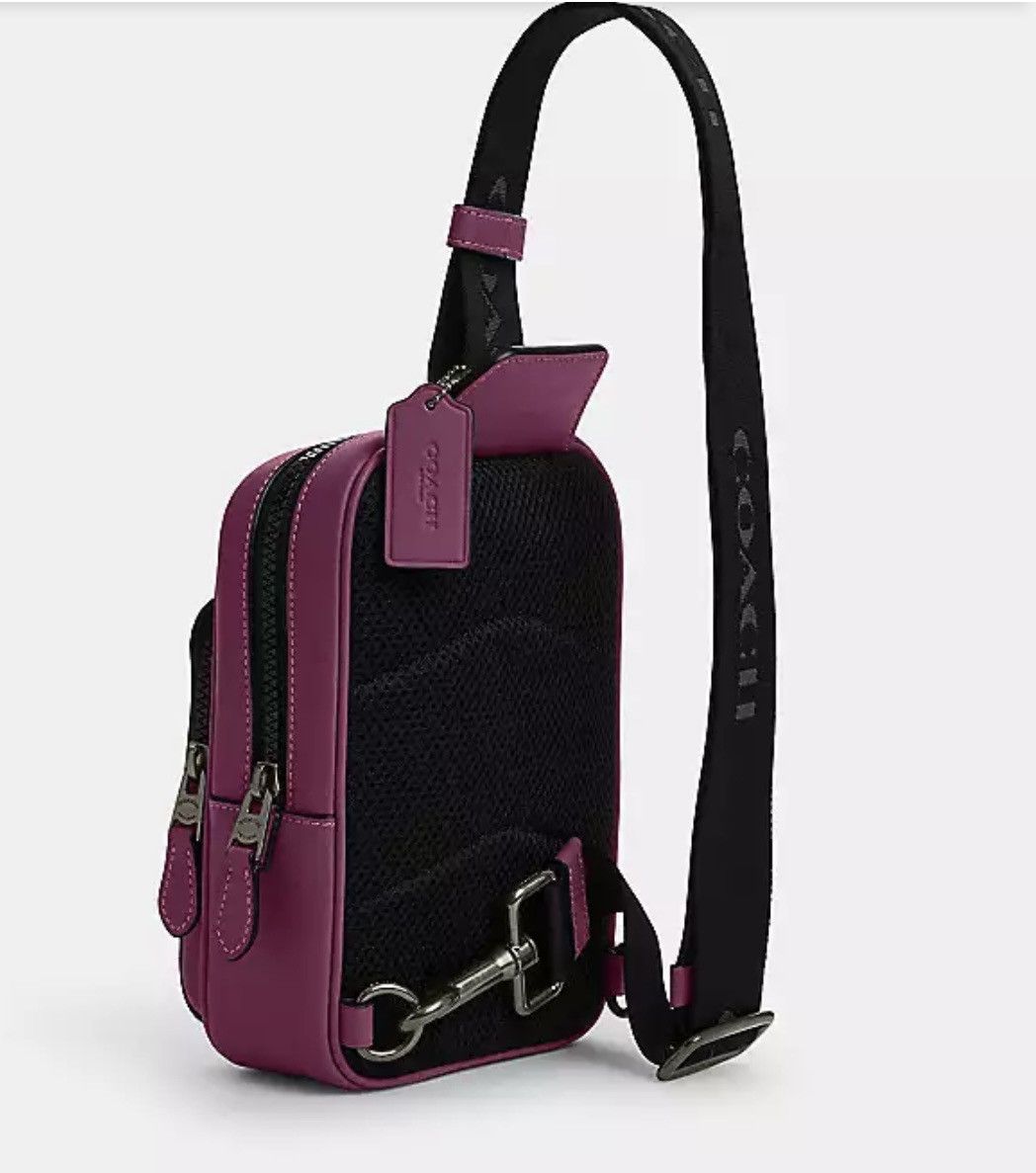Coach Coach CL410 Track Pack 14 Calf Leather Crossbody /Deep Berry Size ONE SIZE - 2 Thumbnail