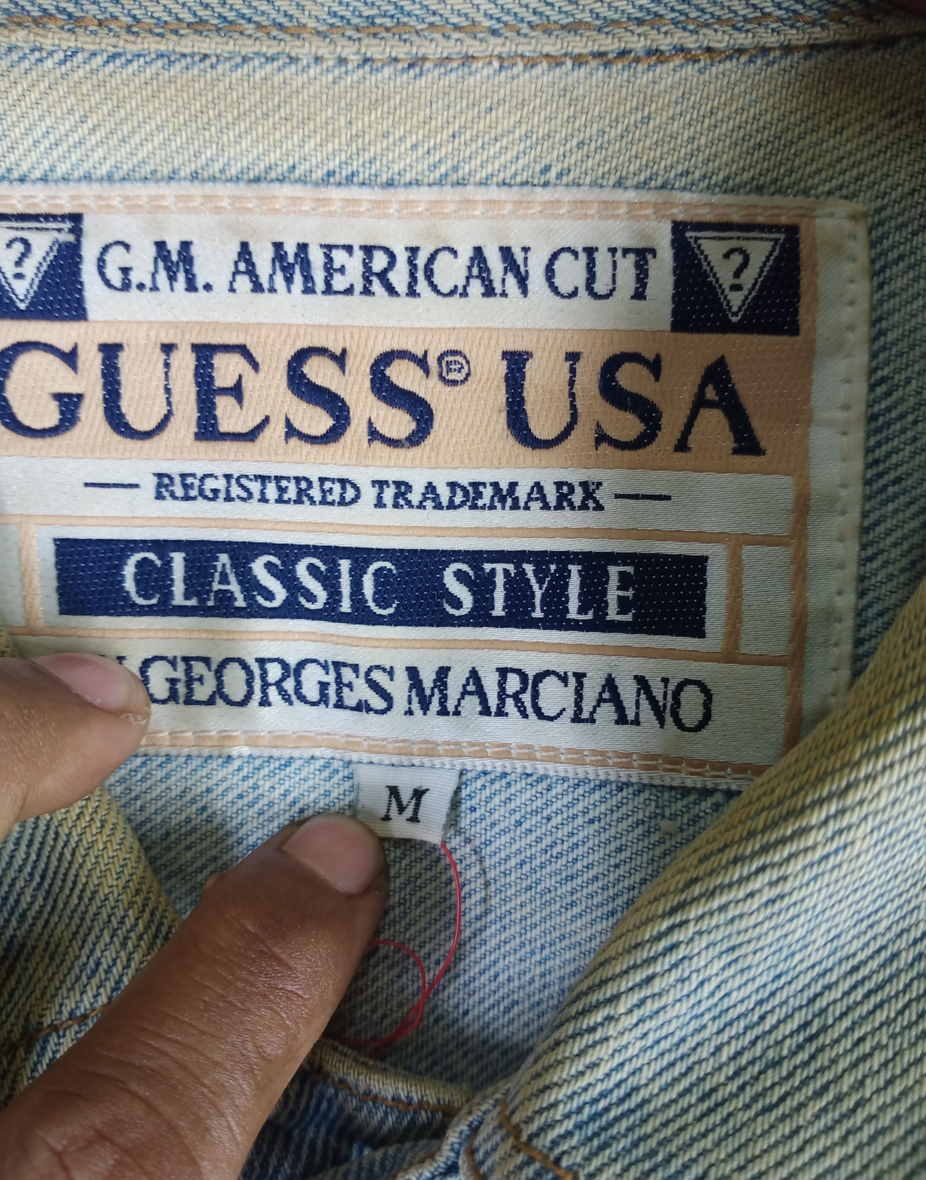 Georges Marciano Vintage 90s Guess Georges Marciano Sleeveless Denim Jacket Size US M / EU 48-50 / 2 - 6 Thumbnail