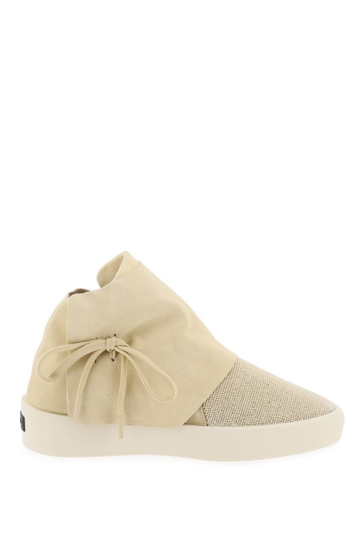 image of Fear Of God Mid-Top Suede And Bead Sneakers. Size Eu 44 For Men in Neutro