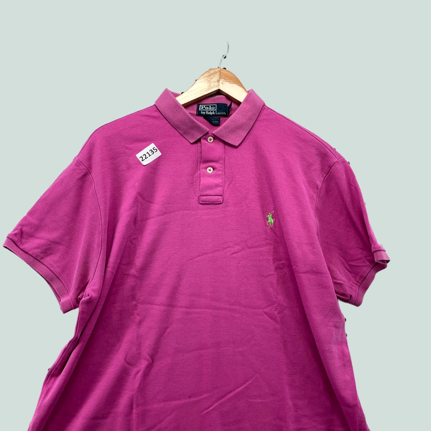 Polo Ralph Lauren Polo Ralph Lauren Polo Shirt Adult Large Pink Green Pony Short Sleeve Mens Size US L / EU 52-54 / 3 - 1 Thumbnail