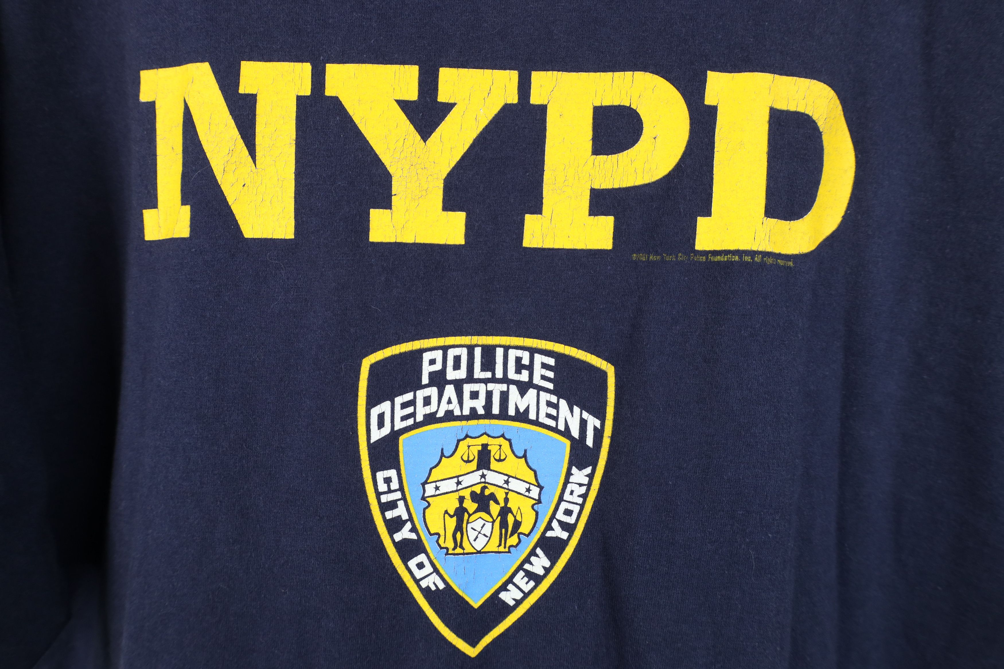 Vintage Vintage Y2K 2001 New York Department Heavyweight T-Shirt Size US XL / EU 56 / 4 - 4 Thumbnail