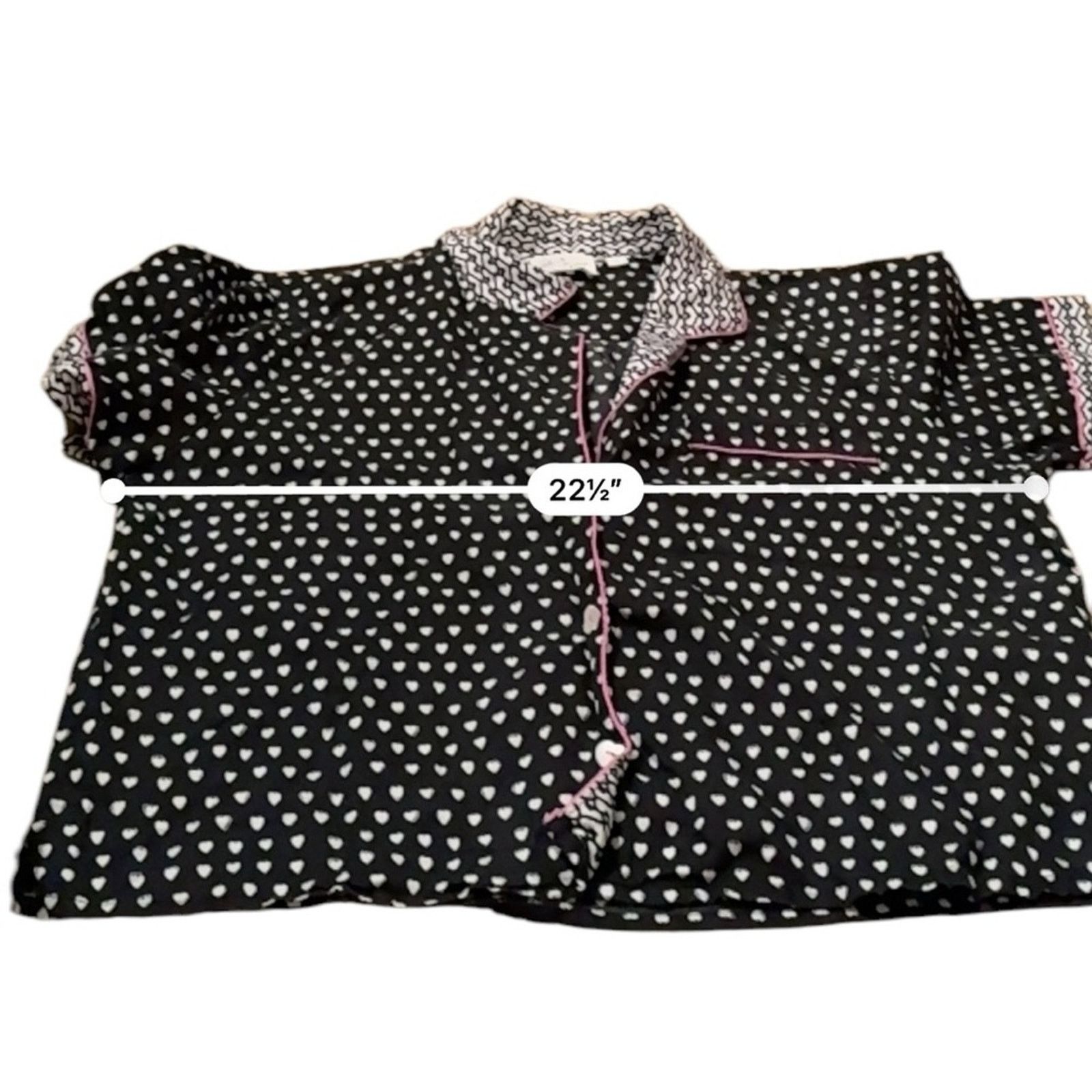 Other Lele Sadoughi x Roller Rabbit Heart Print Pajama Set Sz L Size L / US 10 / IT 46 - 7 Thumbnail