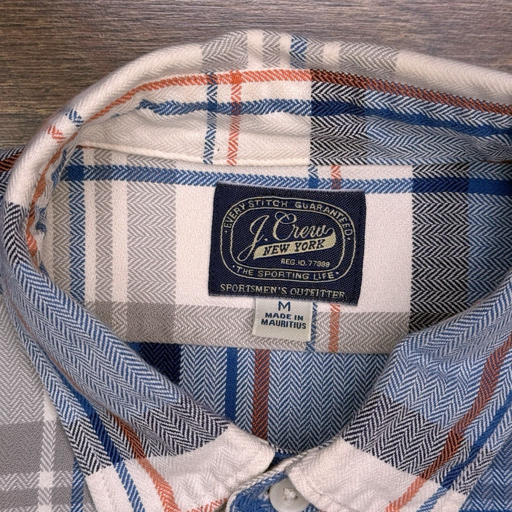 J.Crew J.CREW Shirt Mens M Button-Up Flannel Plaid Long Sleeve Blue Cotton Pocket Vintage? No. Size US M / EU 48-50 / 2 - 5 Thumbnail