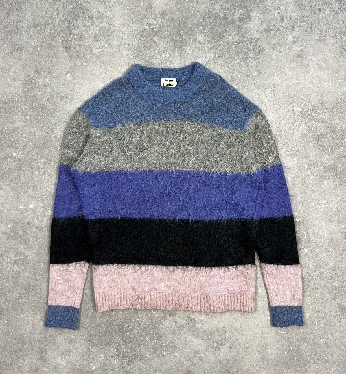 Acne Studios ACne Studios Albah Mohair Wool Jumper Striped Oversized Size US M / EU 48-50 / 2 - 2 Thumbnail