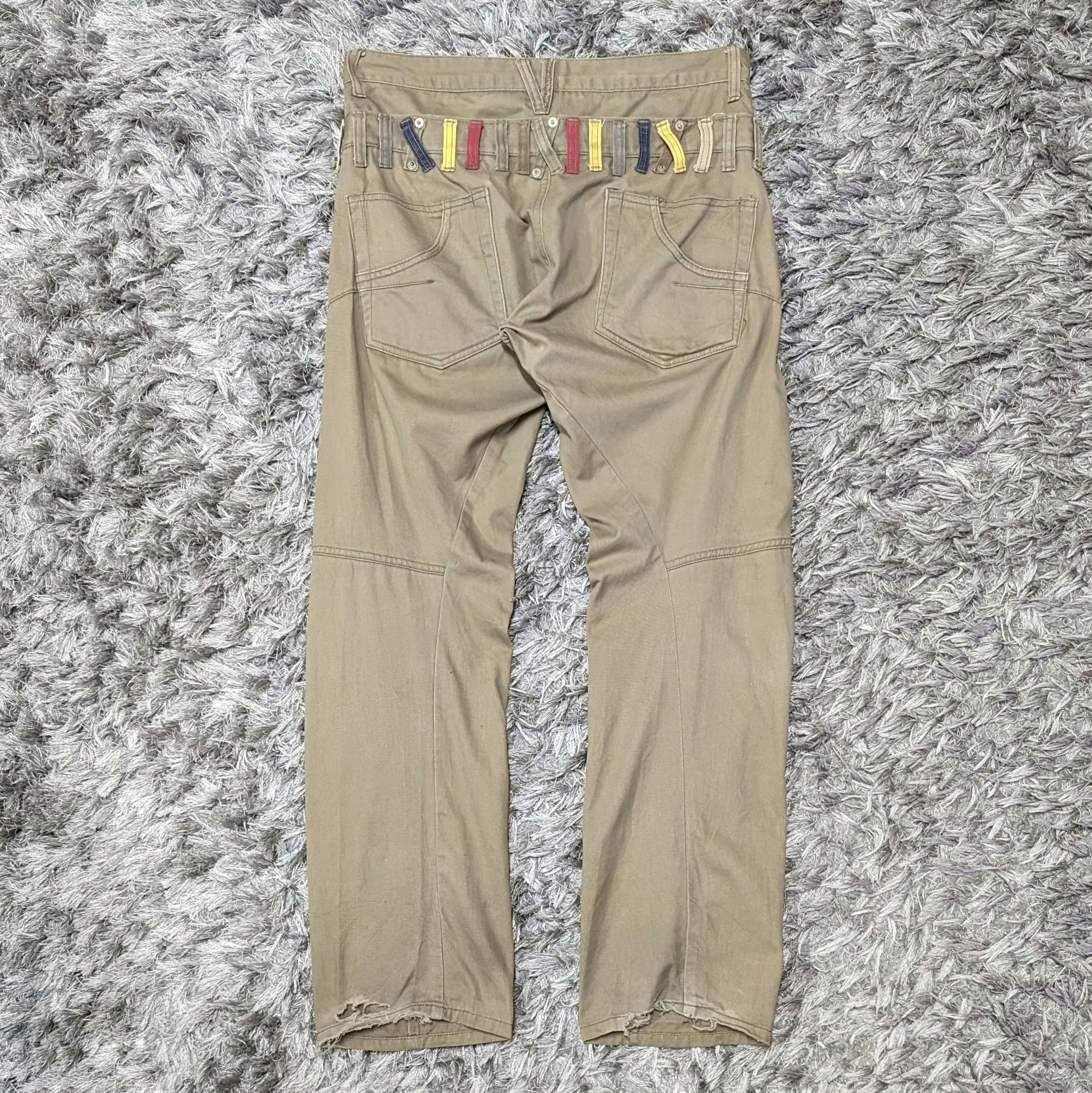 image of Designer Vintage Up Start Japan Co Double Waist Cargo Pants in Brown, Men's (Size 33)