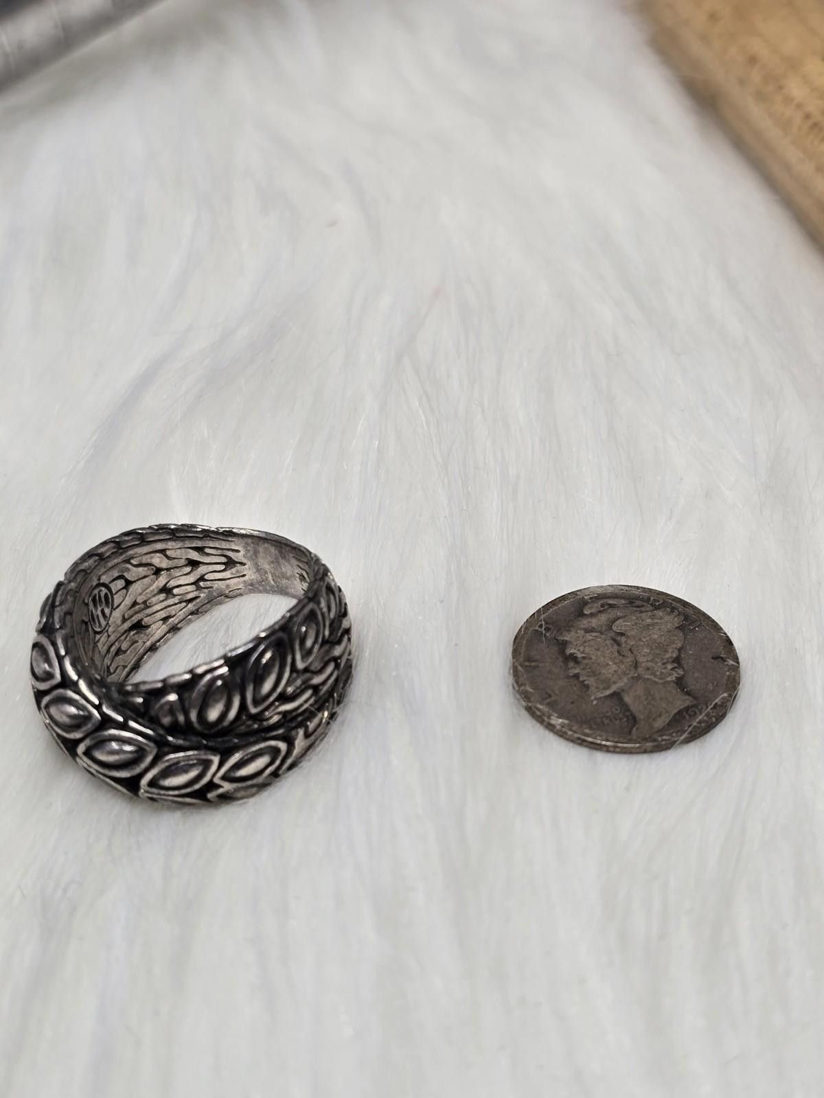 John Hardy John Hardy 925 Silver Batu Kawung Overlap Band Ring Size 7 Size ONE SIZE - 2 Thumbnail