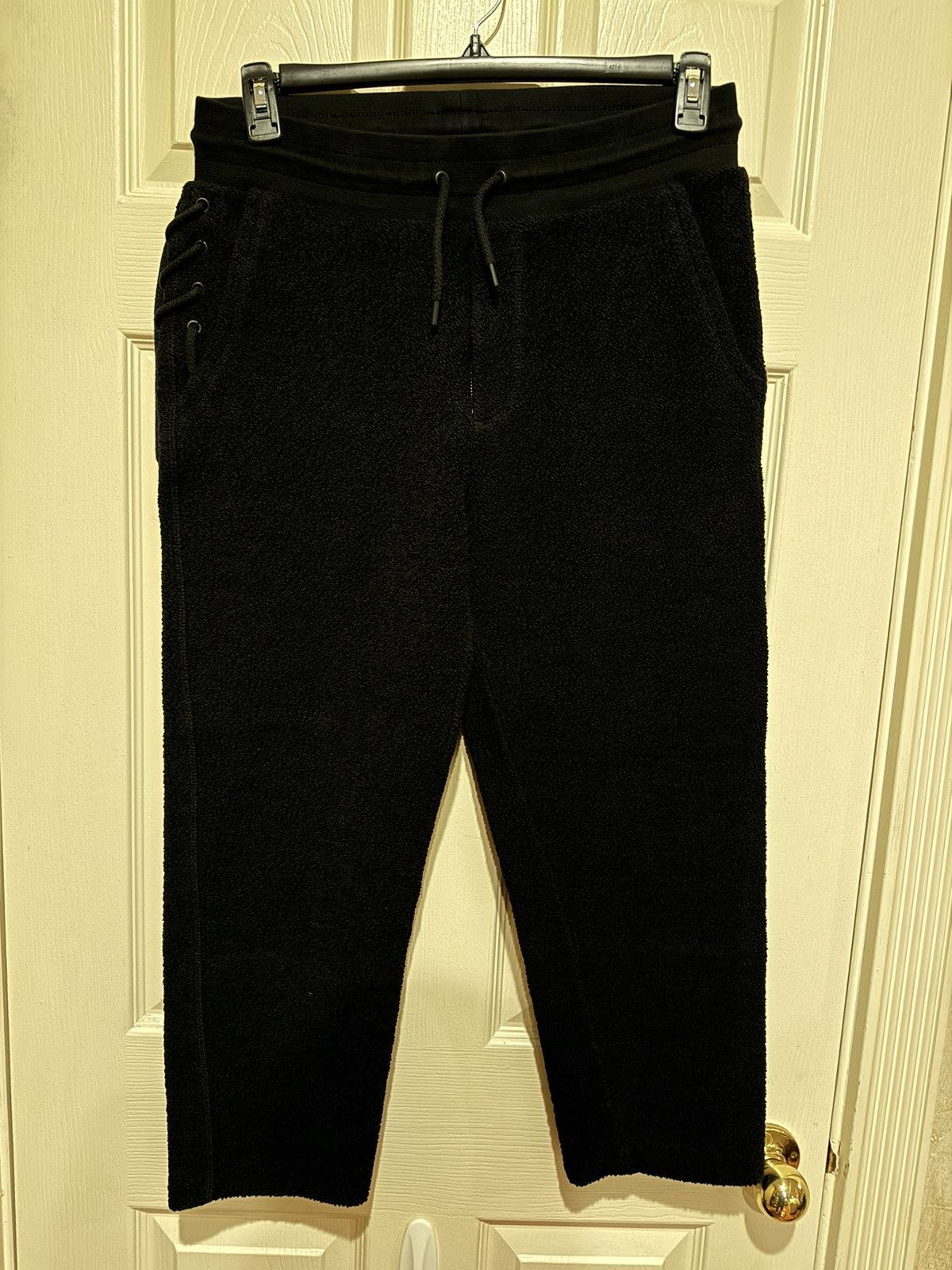 Image of Craig Green Cropped Reverse French Terry Sweatpants in Black, Men's (Size 34)