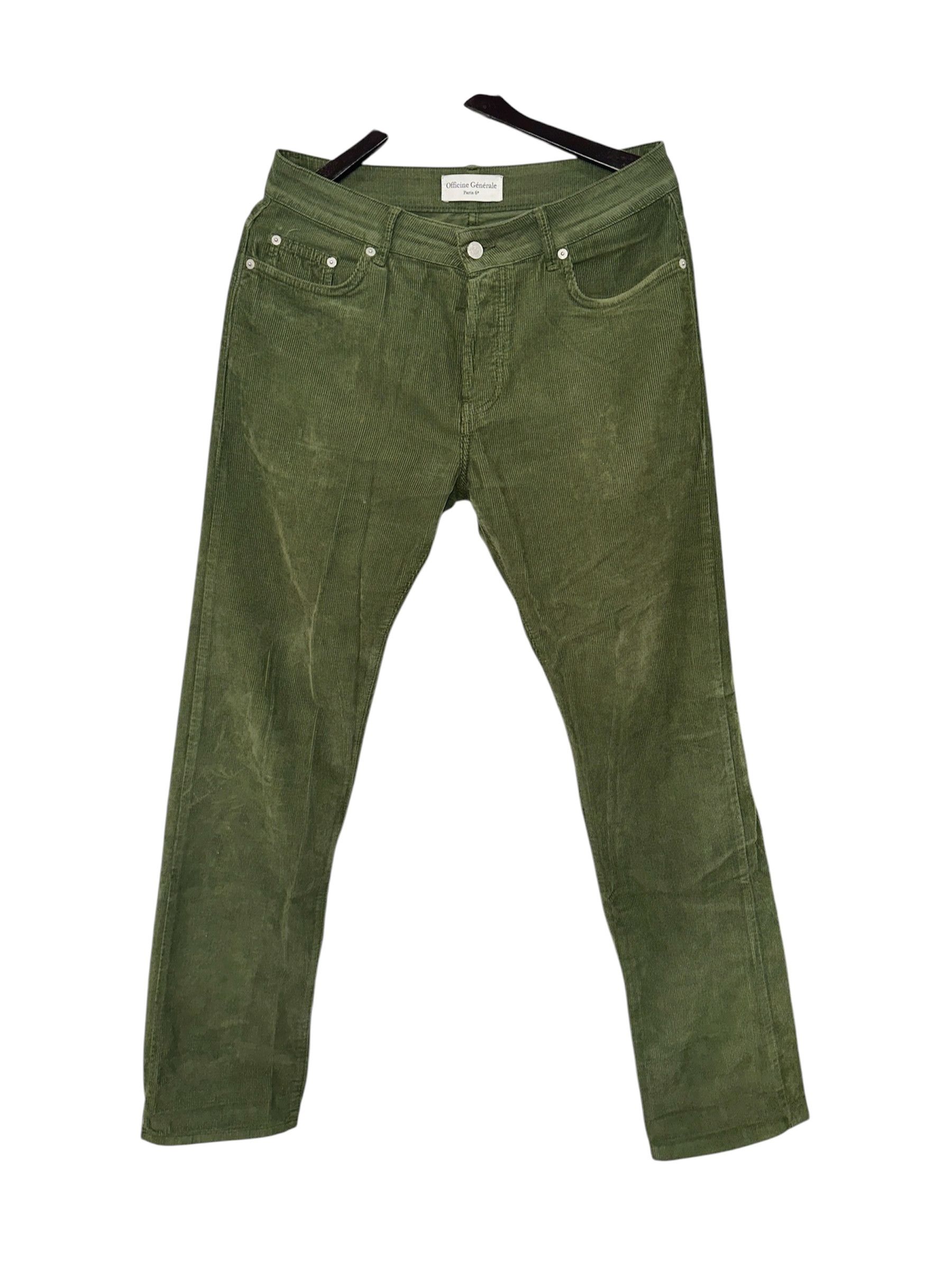 Officine Generale Officine Generale Military Green Corduroy Pants Size US 30 / EU 46 - 1 Thumbnail