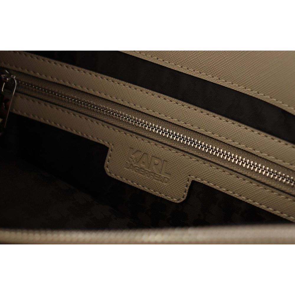 Karl Lagerfeld Karl Lagerfeld Sage Green Polyurethane Tote Shoulder Bag Size ONE SIZE - 7 Thumbnail