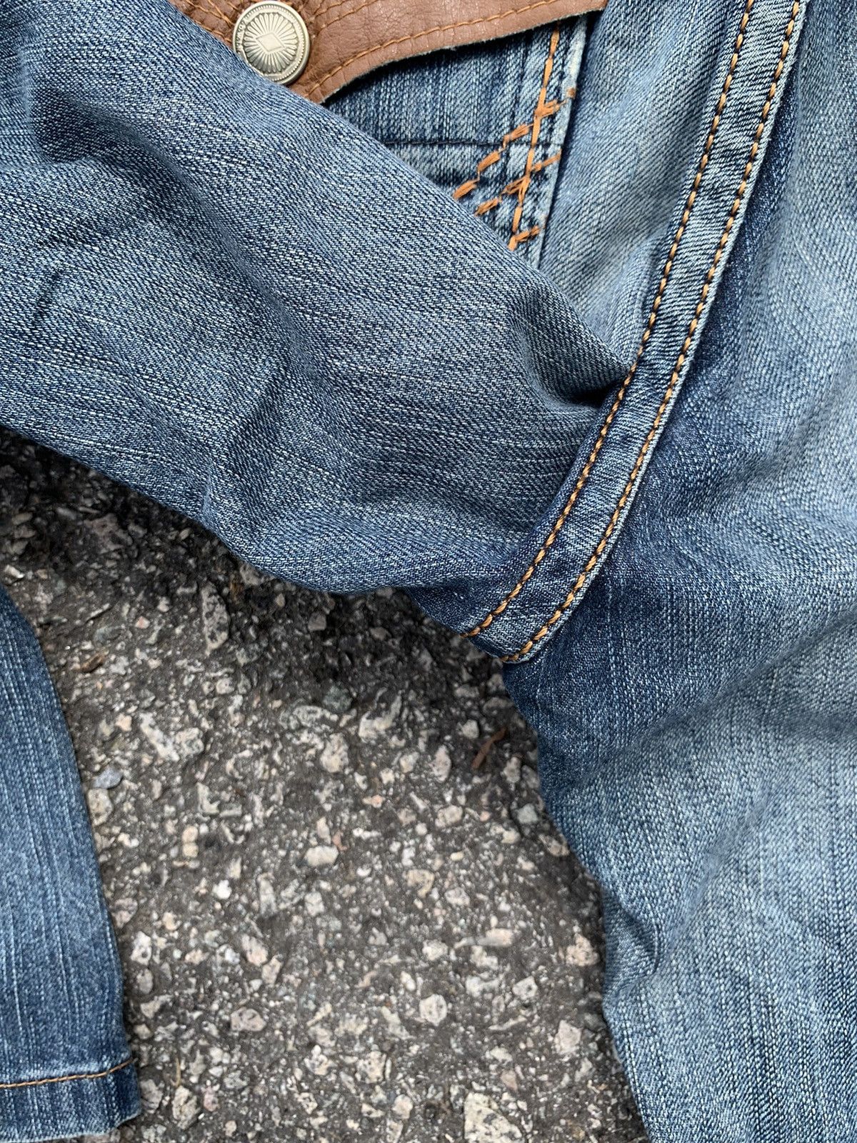Kapital FLARE EDWIN XV MUDMAX FADED & RUSTY DISTRESSED DENIM Size US 32 / EU 48 - 19 Thumbnail