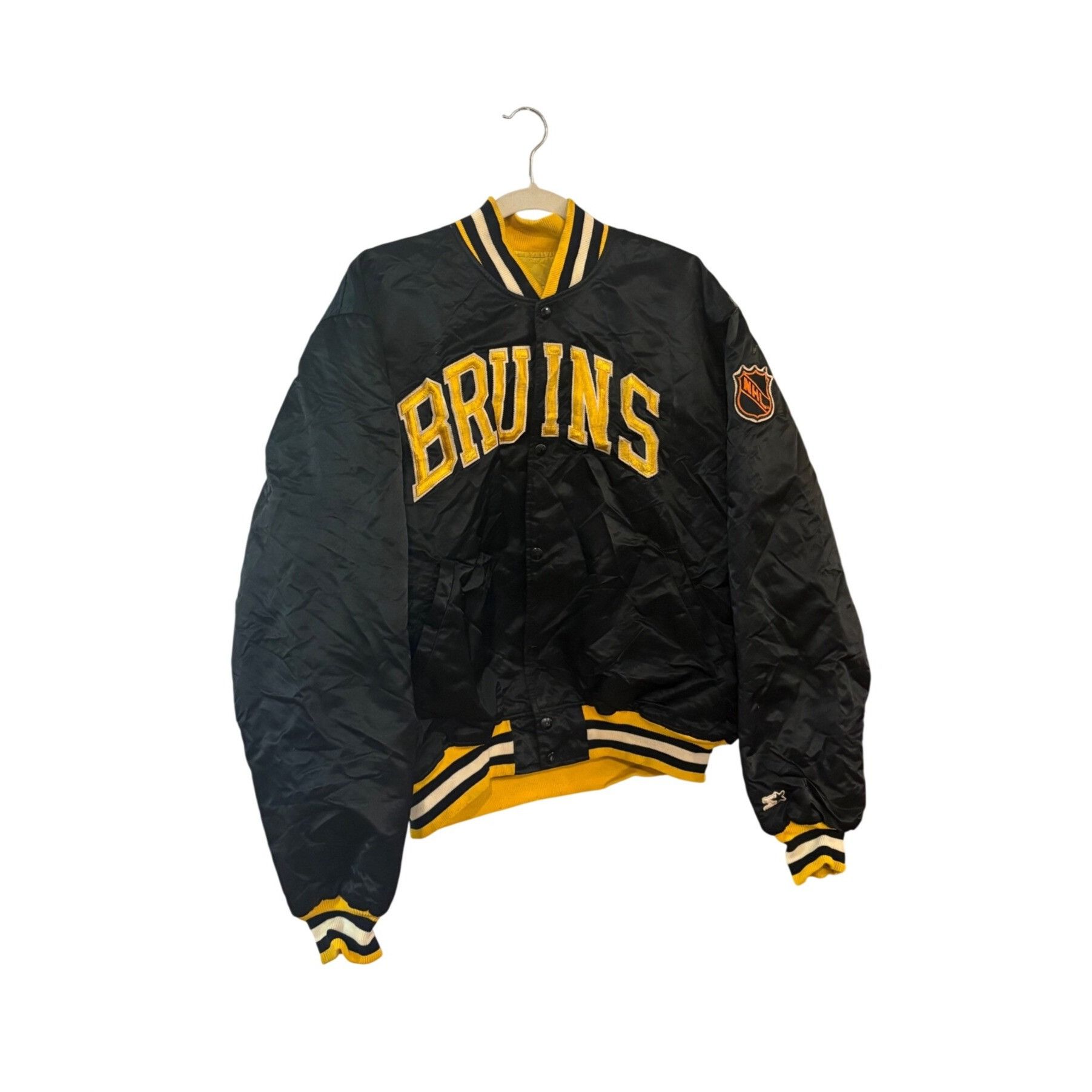 Starter Rare Vintage 80s Starter Boston Bruins NHL Bear Back Hit Sat Size US XL / EU 56 / 4 - 3 Thumbnail