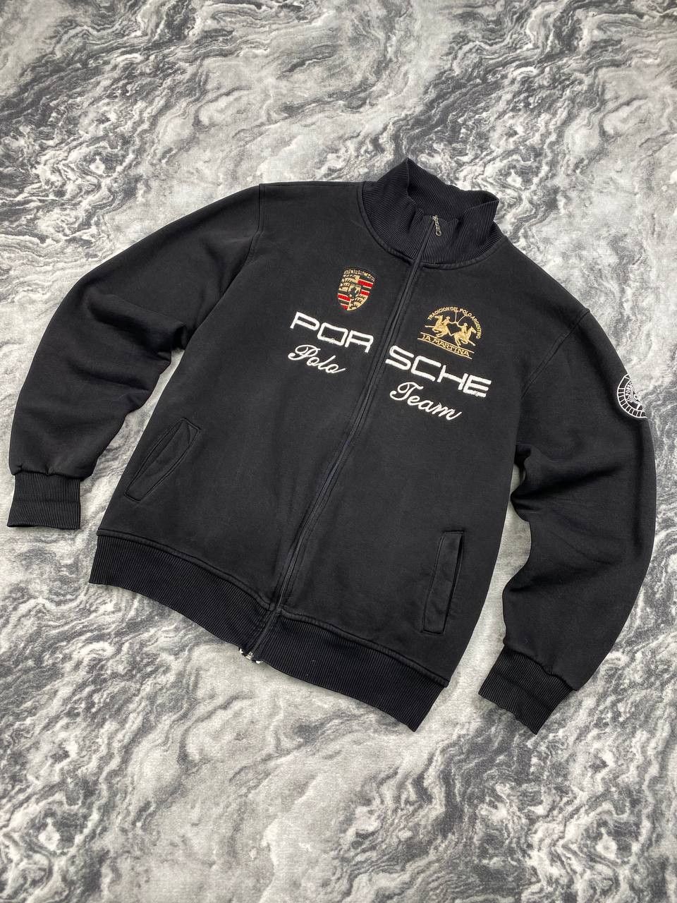 Vintage La Martina Porsche Zip Sweatshirt Racing Big Logo