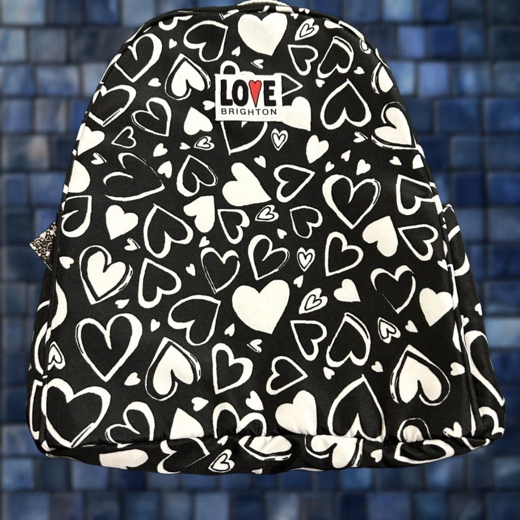 Brighton Endless Love~Heart Backpack - Black and White NWT Brighton | Bags | Nwt Brighton Heart Backpack Black And  main image 4