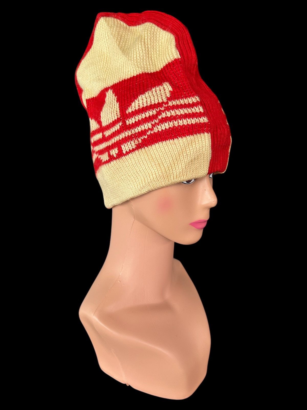 Japanese Brand × Kapital × Vintage Vtg Adidas Mohawk Style Beanie Hats knitt Size ONE SIZE - 1 Thumbnail