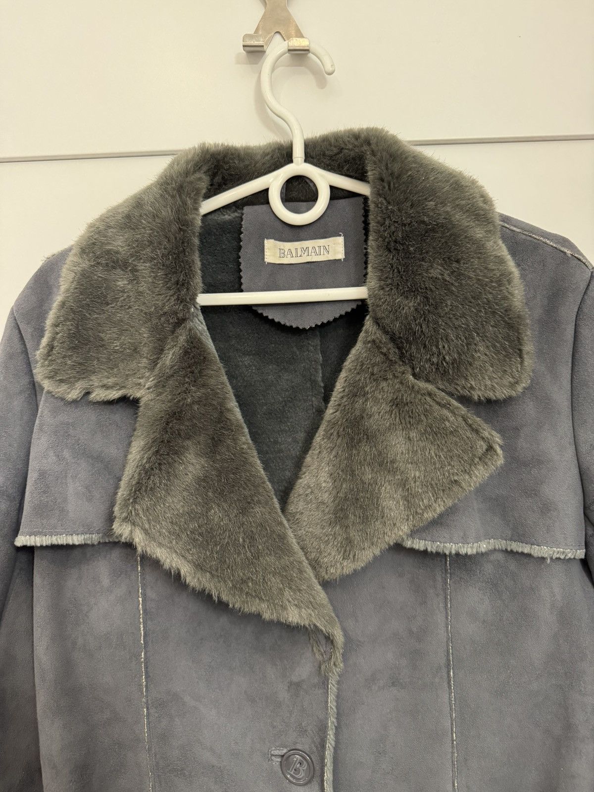 Balmain Balmain Paris Vintage Coat Navy Fur size 42 XL rare Size XL / US 12-14 / IT 48-50 - 5 Thumbnail