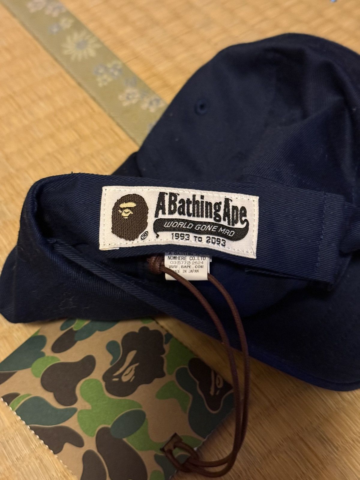 Bape A Bathing Ape Navy Blue Hat Size ONE SIZE - 4 Thumbnail