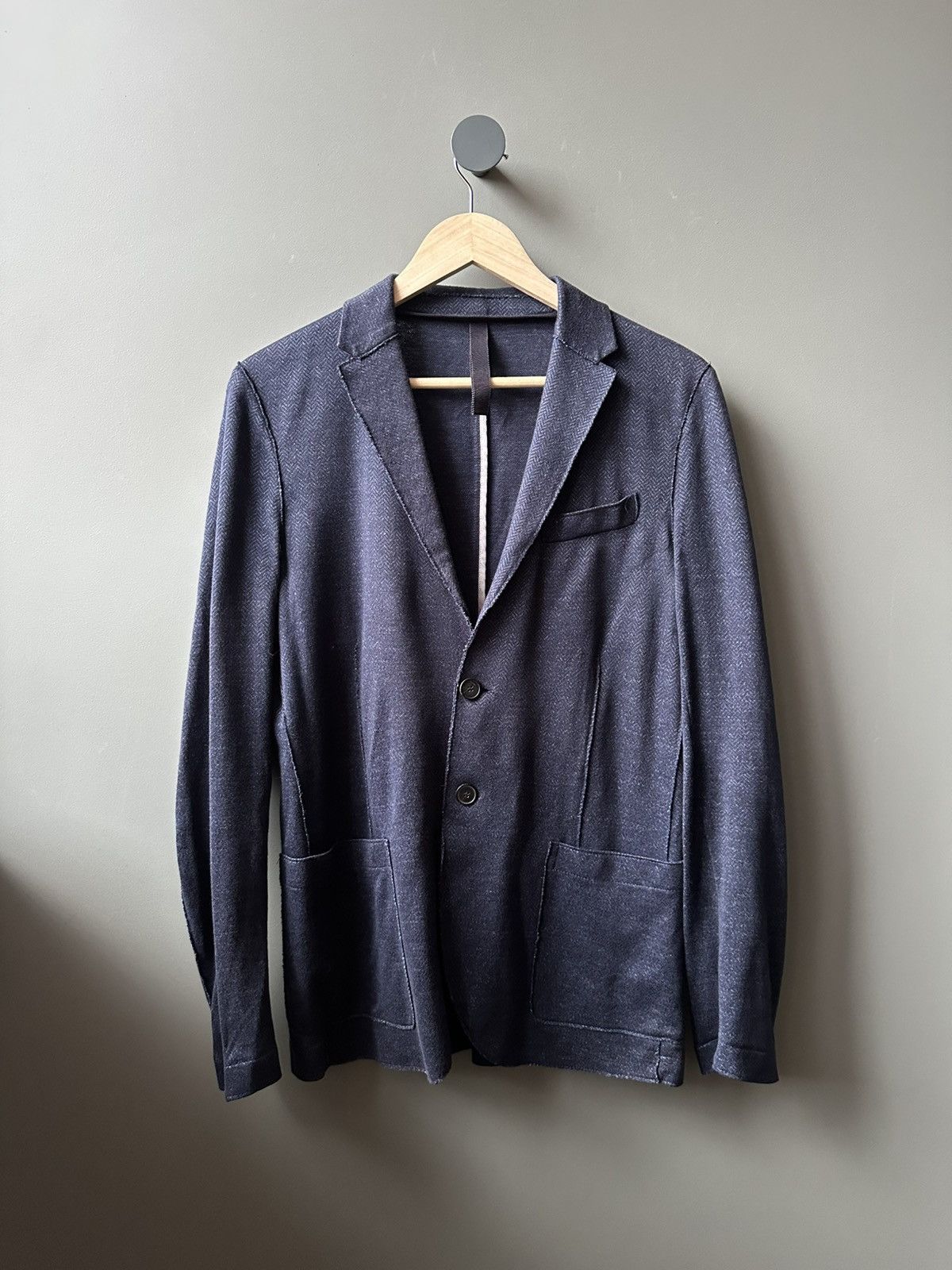 Harris Wharf London Harris Wharf London Linen Herringbone Blazer Size 46 Size 46R - 1 Thumbnail