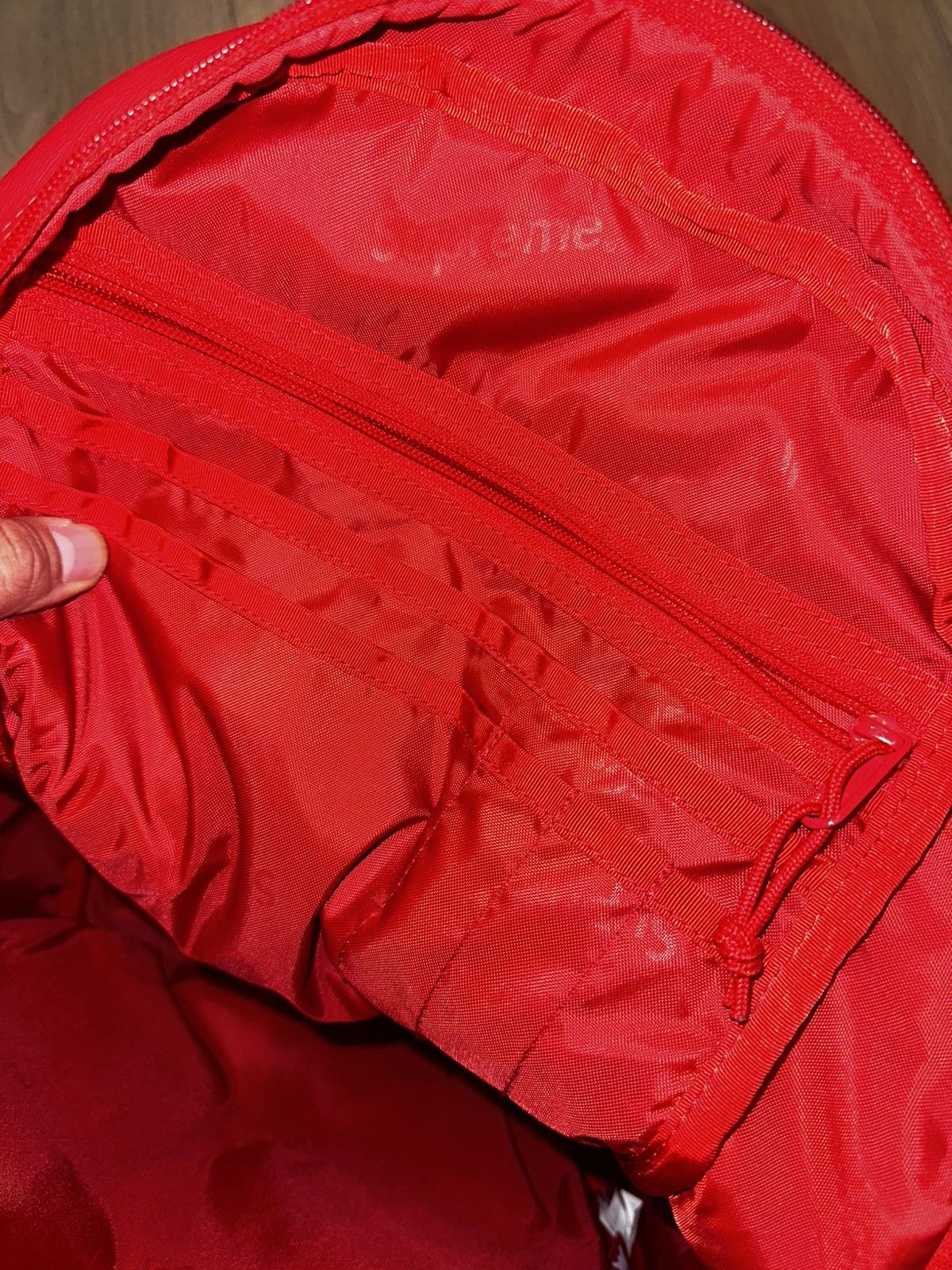 Supreme Supreme - Leather Backpack Red Size ONE SIZE - 11 Thumbnail