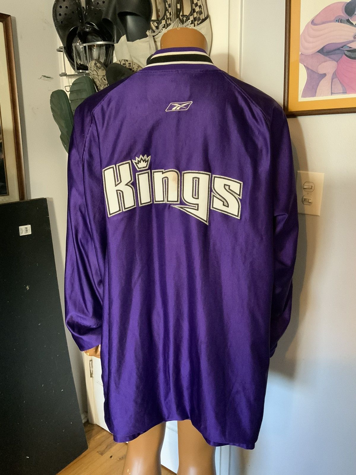 NBA × Reebok × Vintage VTG Sacramento Kings Player Issue Warm Up Shooting Jacket Size US XXL / EU 58 / 5 - 16 Thumbnail
