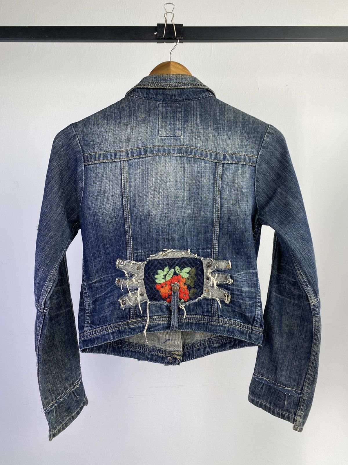 Marithe + Francois Girbaud Marithe + Francois Girbaud 00s Cropped Denim Jacket Size S / US 4 / IT 40 - 2 Thumbnail