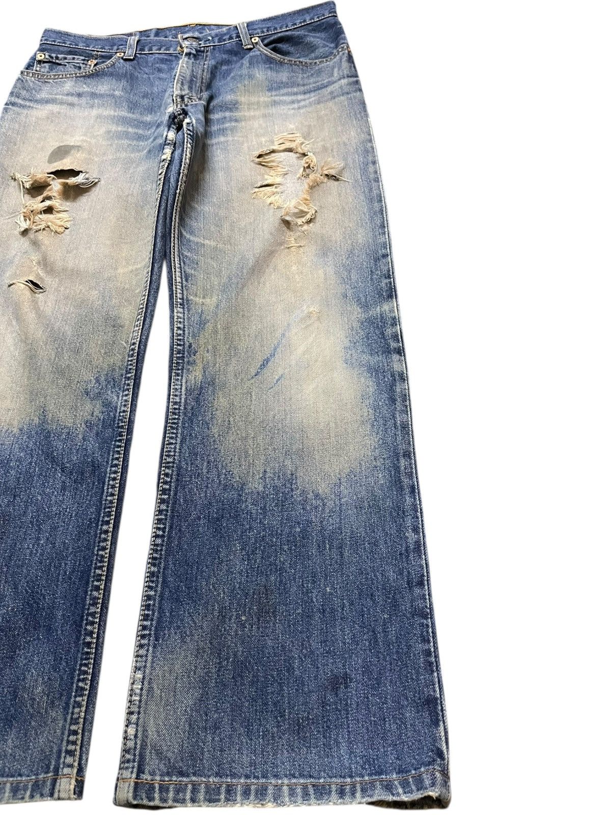 Levi's Vintage Clothing Vintage Levi’s 506 Baggy Wide Leg Mudwash Ripped Denim Size US 34 / EU 50 - 4 Thumbnail