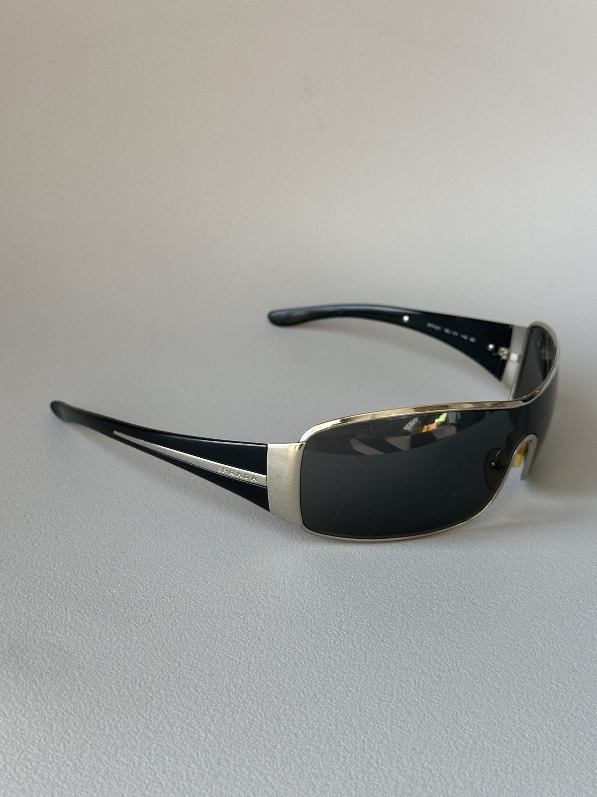 image of Prada Sunglasses Spr 53H in Black Silver, Men's