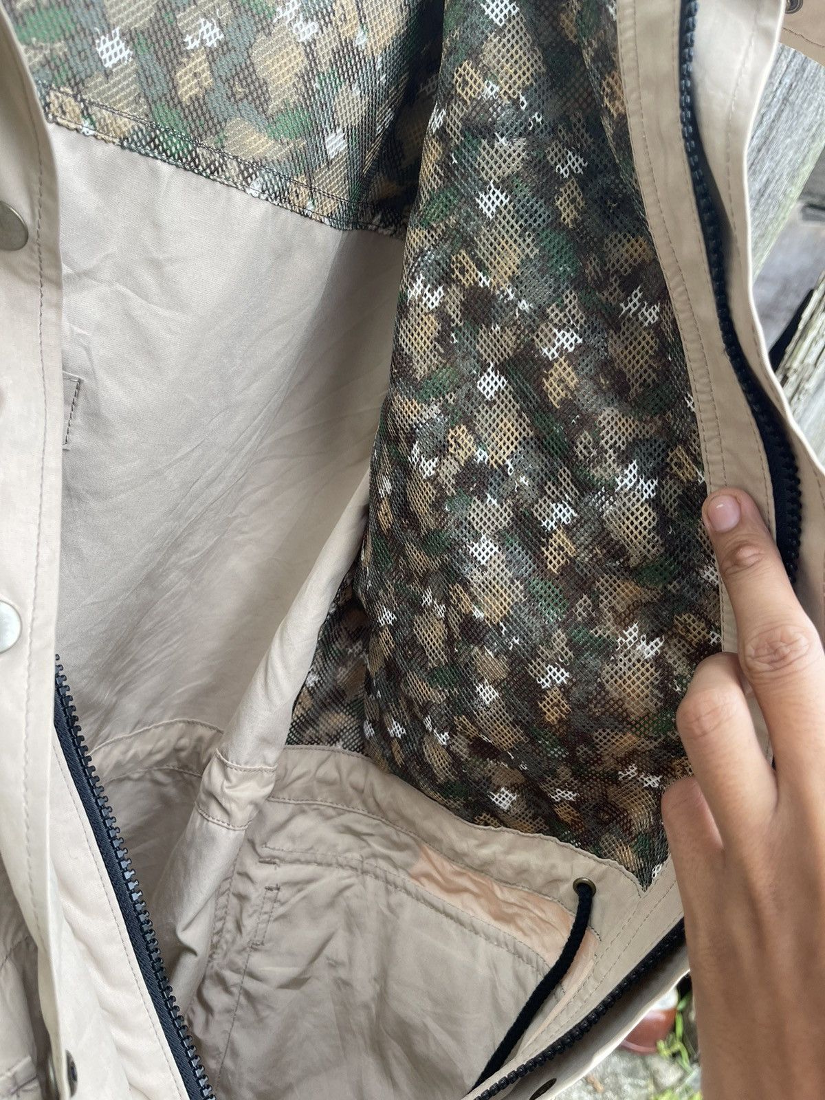 Global Work Global Work Beige Lightweight Tech Parka Camo Lining Size M Size US M / EU 48-50 / 2 - 17 Thumbnail