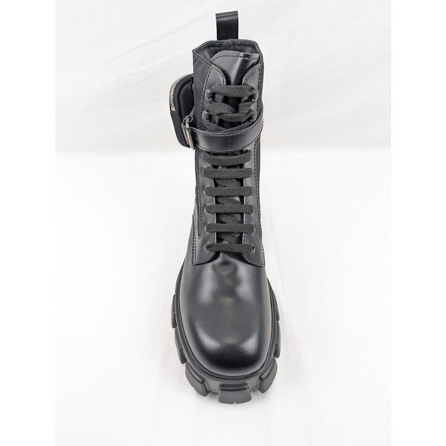 o1rshd1 Strapped Pouch Combat Boots 13 Prada - 13.5 US