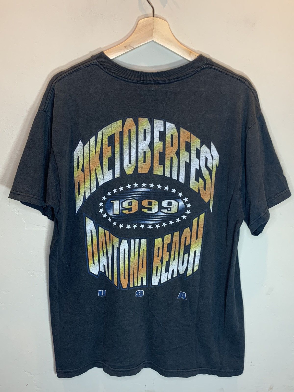 Vintage *RARE* Vintage 90’s Biketoberfest Daytona Beach Biker Shirt Size US L / EU 52-54 / 3 - 2 Thumbnail