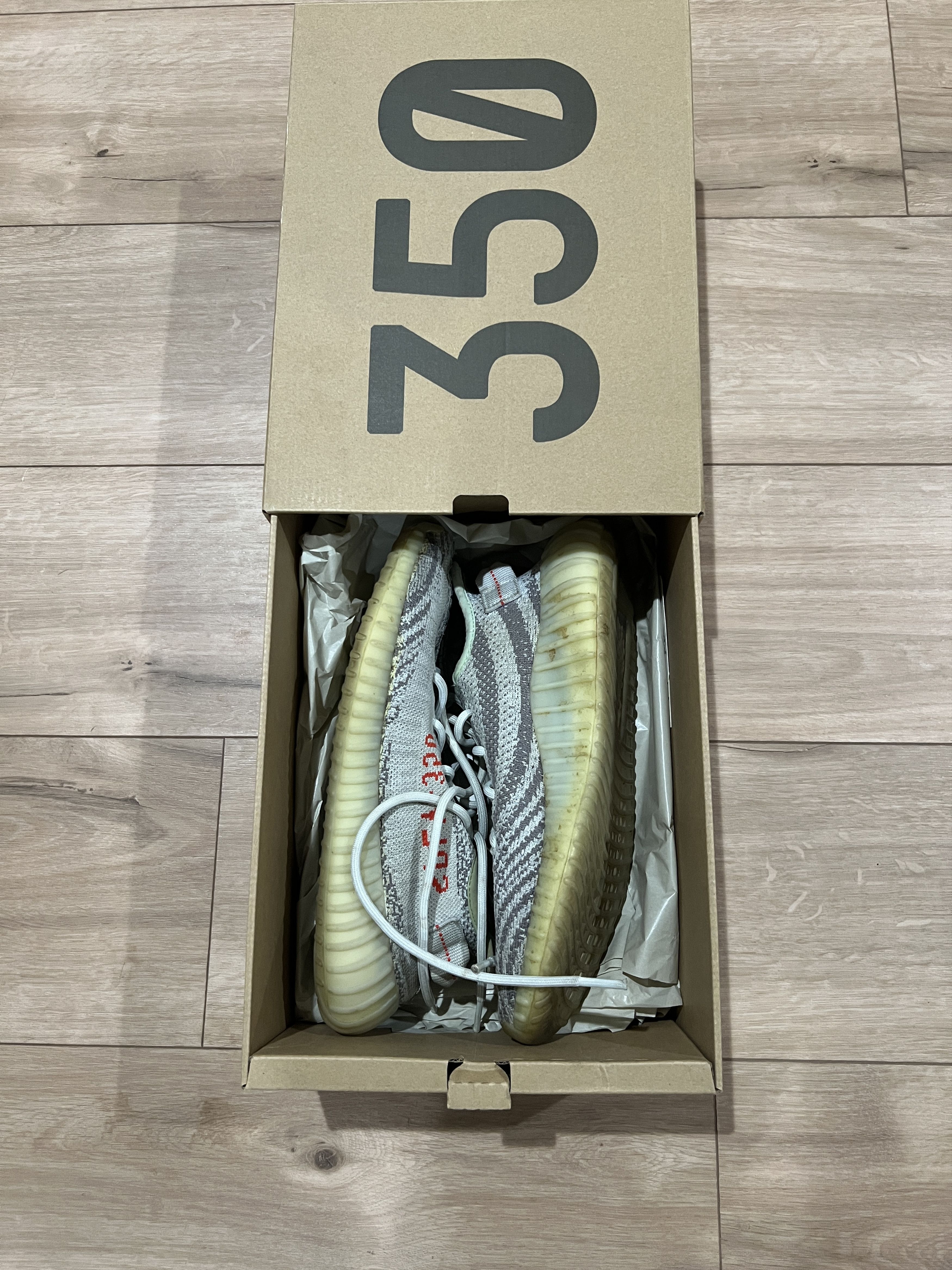 Adidas  Vintage  Yeezy Vintage Adidas Yeezy Boost 350 V2 blue tint size  6.5 | Grailed