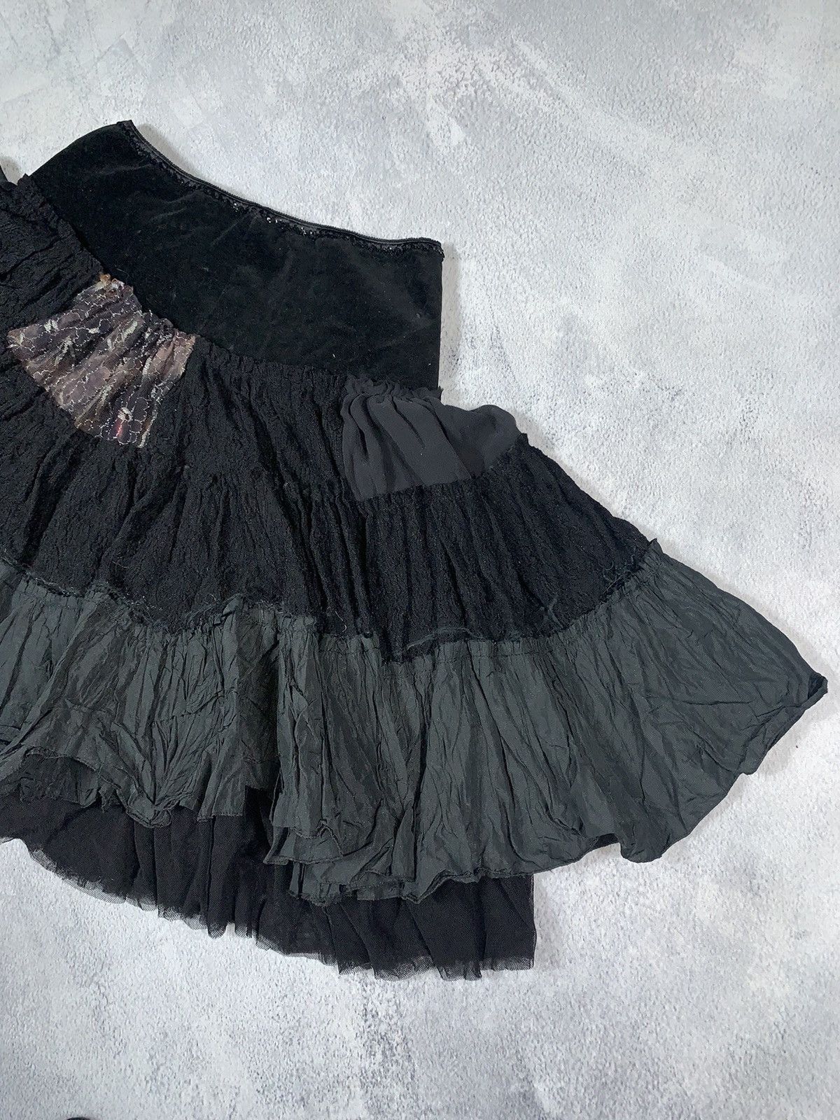 Vintage Vintage Y2K flared midi skirt punk opium avantgarde style Size 28" / US 6 / IT 42 - 9 Thumbnail