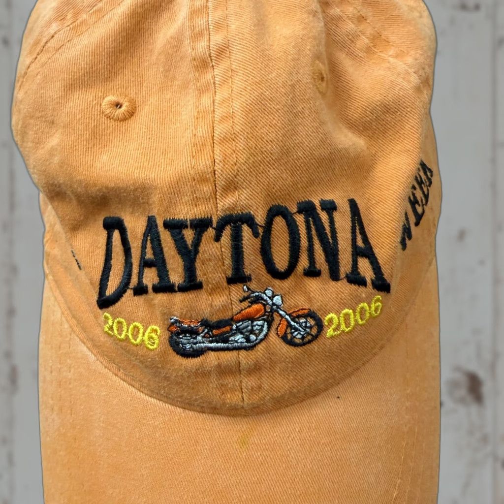 Vintage VINTAGE Otto Daytona Bike Week Hat Cap Strap Back Adult One Size Orange Cotton Baseball Cap Mens One Size Strap Back 2006 Size ONE SIZE - 1 Thumbnail
