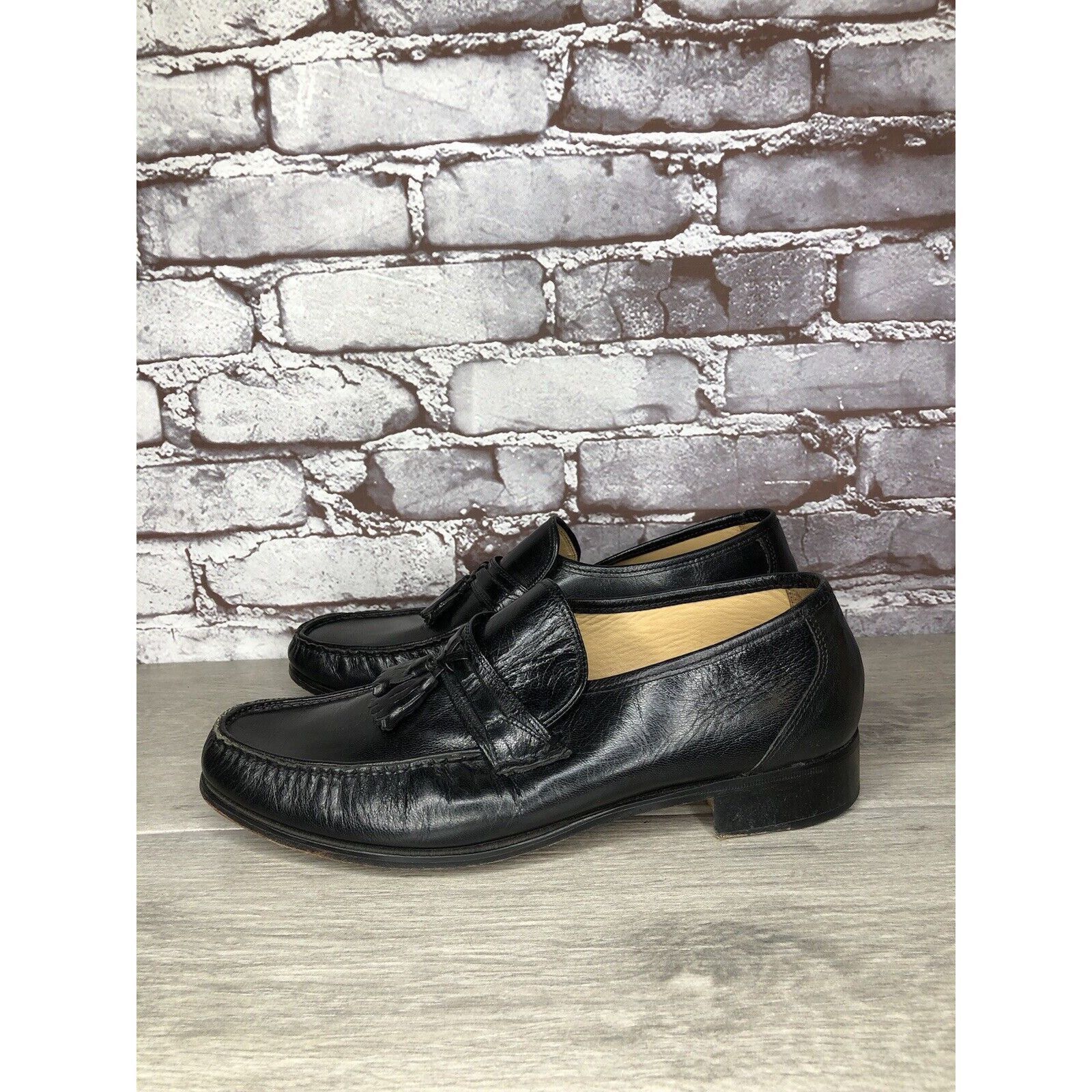 Nunn Bush Nunn Bush Black Leather Slip On Tassel Loafers Dress Shoes M Size US 10 / EU 43 - 1 Thumbnail