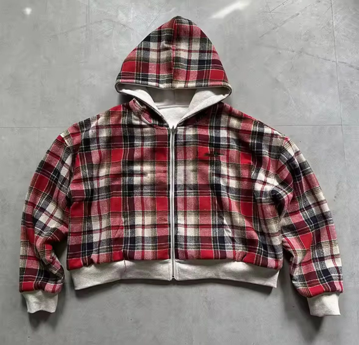 Other Y2K Kpop Harajuku Red Plaid Swag Warm Hoodies Jackets Size US XL / EU 56 / 4 - 2 Thumbnail