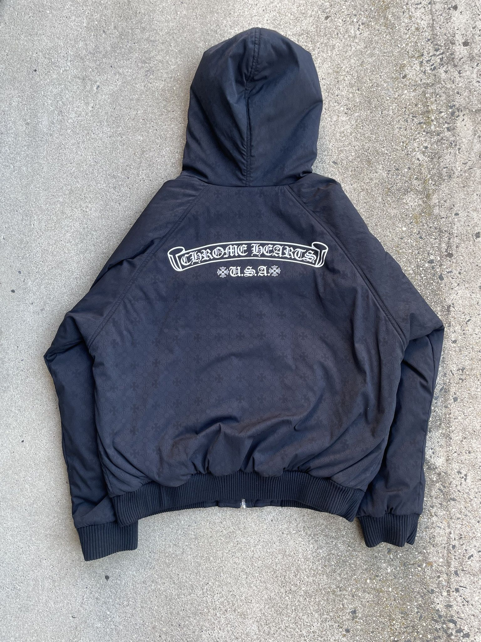 Chrome Hearts Chrome Hearts Reversible Jacquard Nylon Puffy Zip Jacket Size US L / EU 52-54 / 3 - 4 Thumbnail